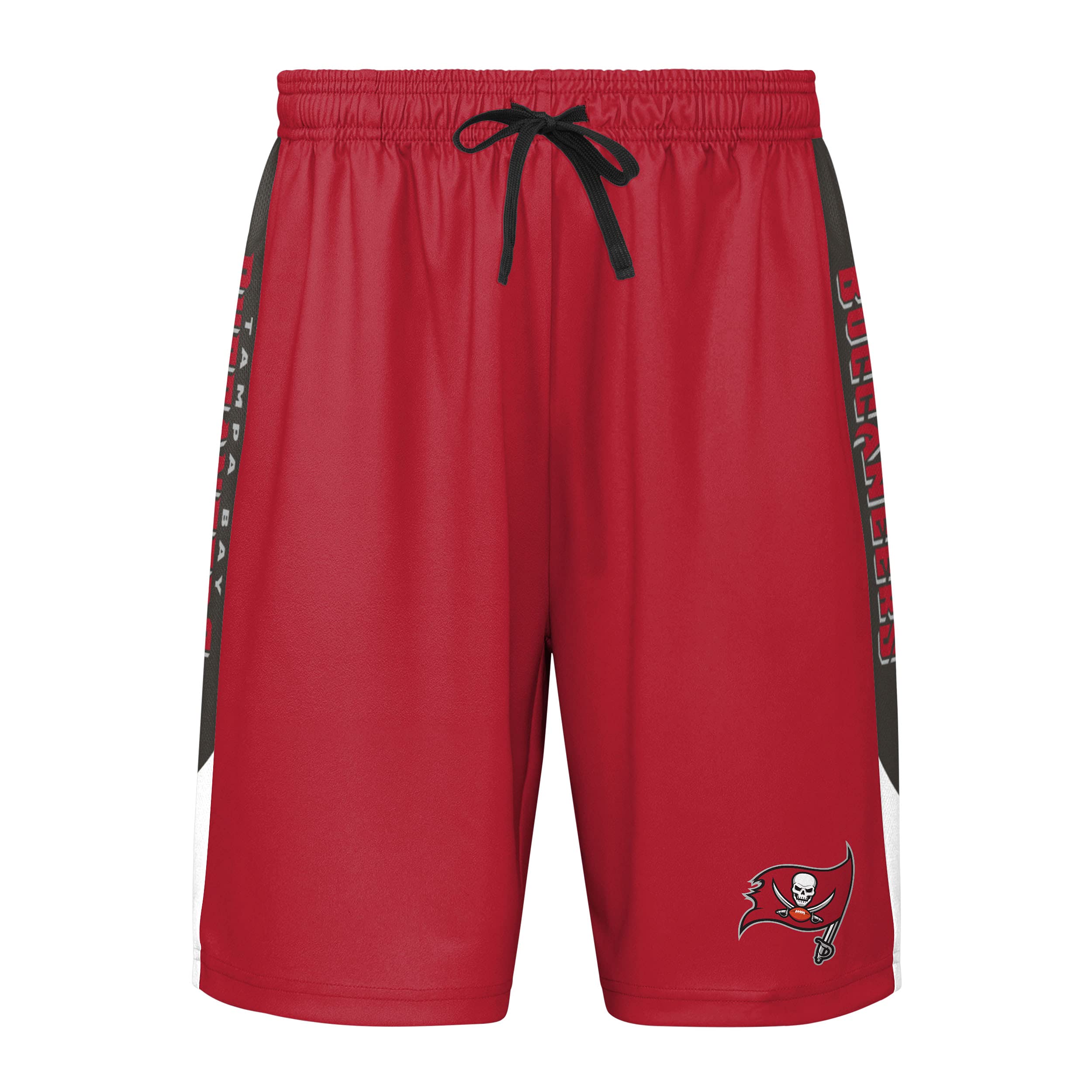 FOCO Men's NFL Side Stripe Training Short, Tampa Bay Buccaneers, Large