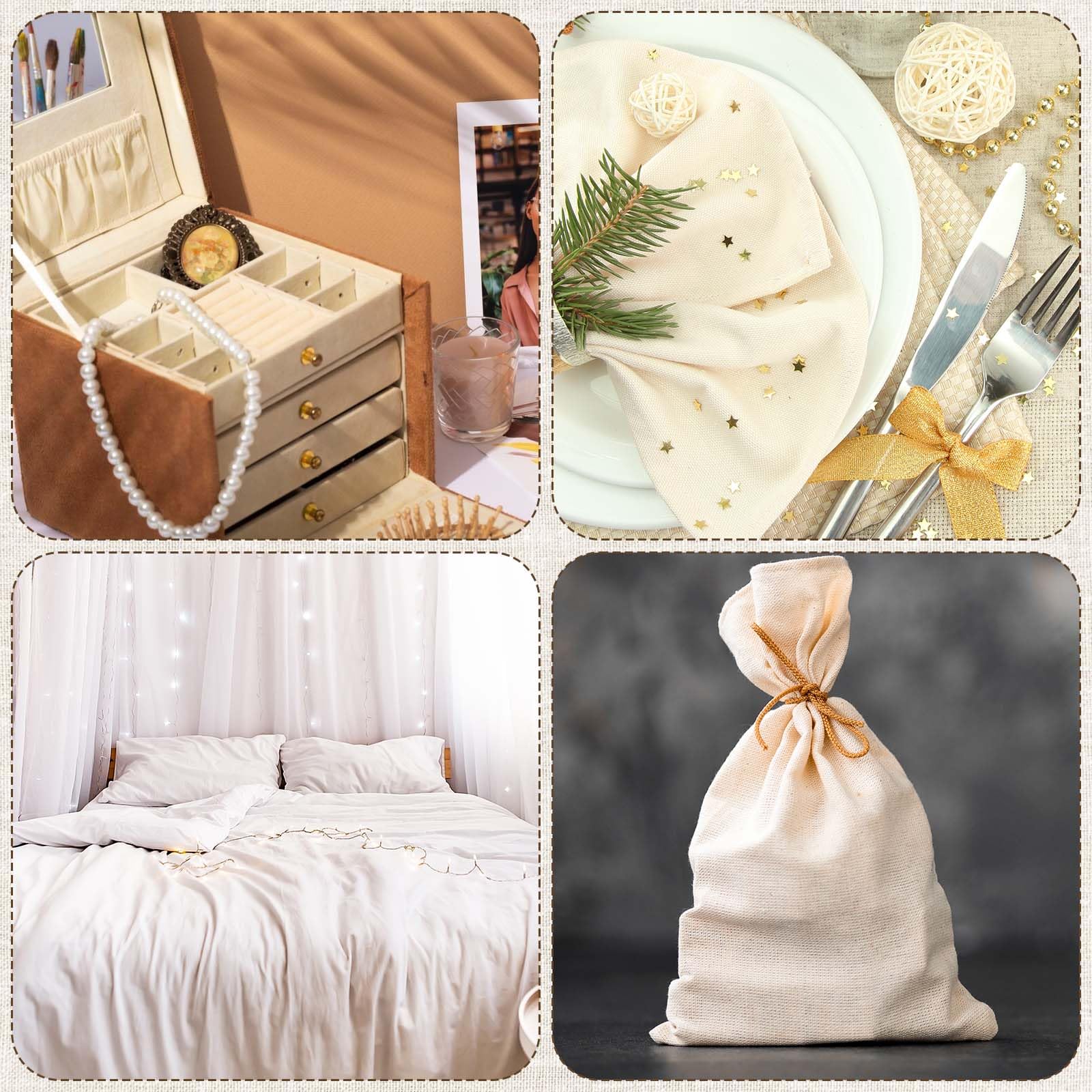 Medium Weight 63 inch x 10 Yards Muslin Fabric by Yard 100% Cotton Cloth Natural Unbleached Cotton Muslin Fabric Material for Sewing Material Apparel Cloth - Image 6