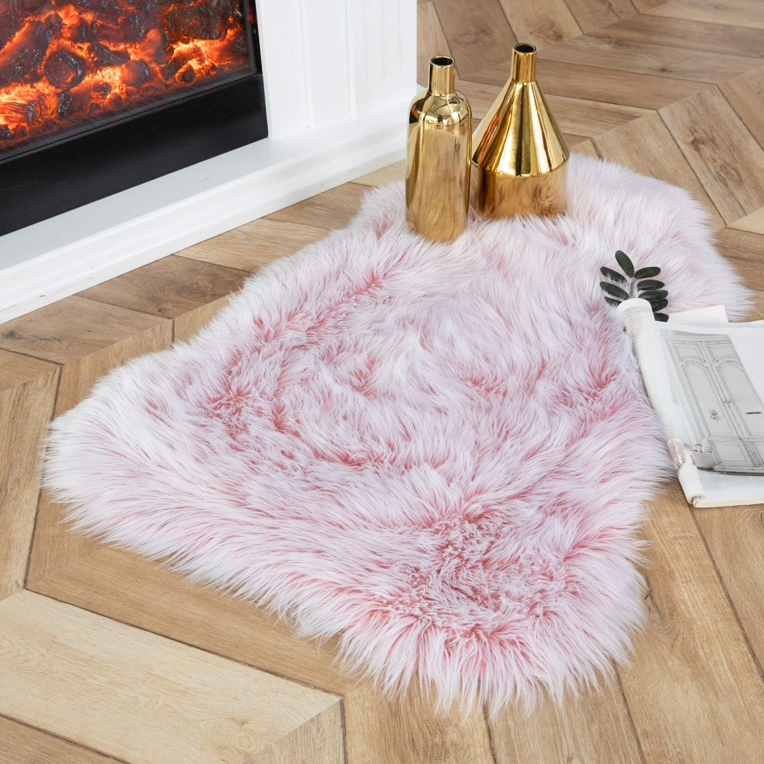Ashler faux fur rug, Fluffy Shaggy Area Rug Ultra Soft 2 x