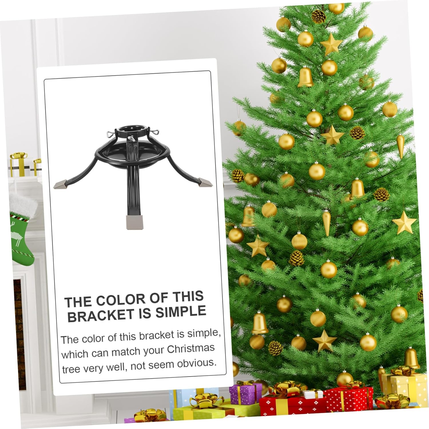 Christmas Stand Heavy Duty Metal Base for Trees Stable Support Rack for Holiday Decor Easy to Assemble and Detach for Christmas Arrangements