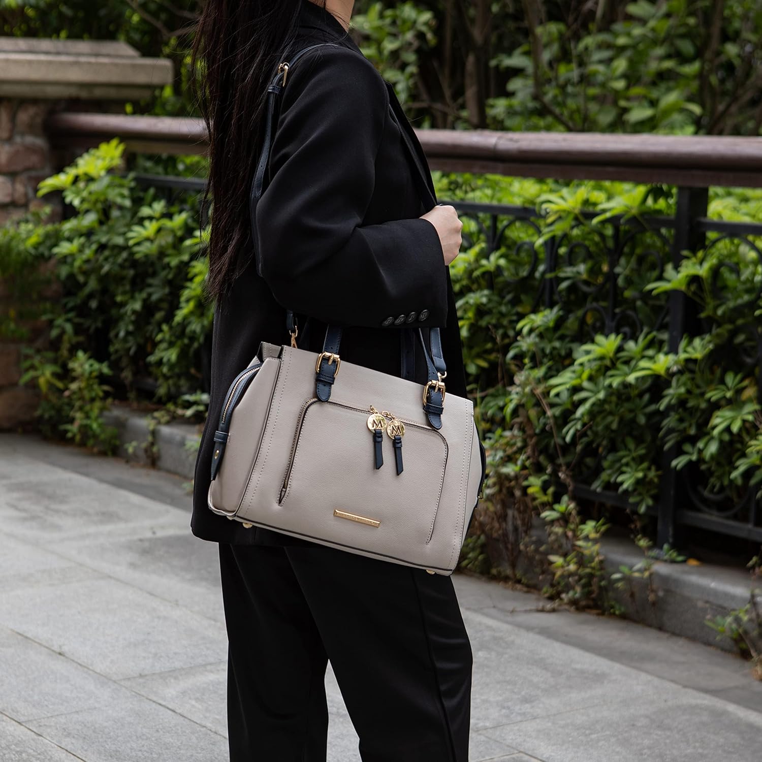 MKF Collection Weekender Purses for Women, PU Leather Handbag Slouchy Womens Shoulder bag, Top Handle - Image 6