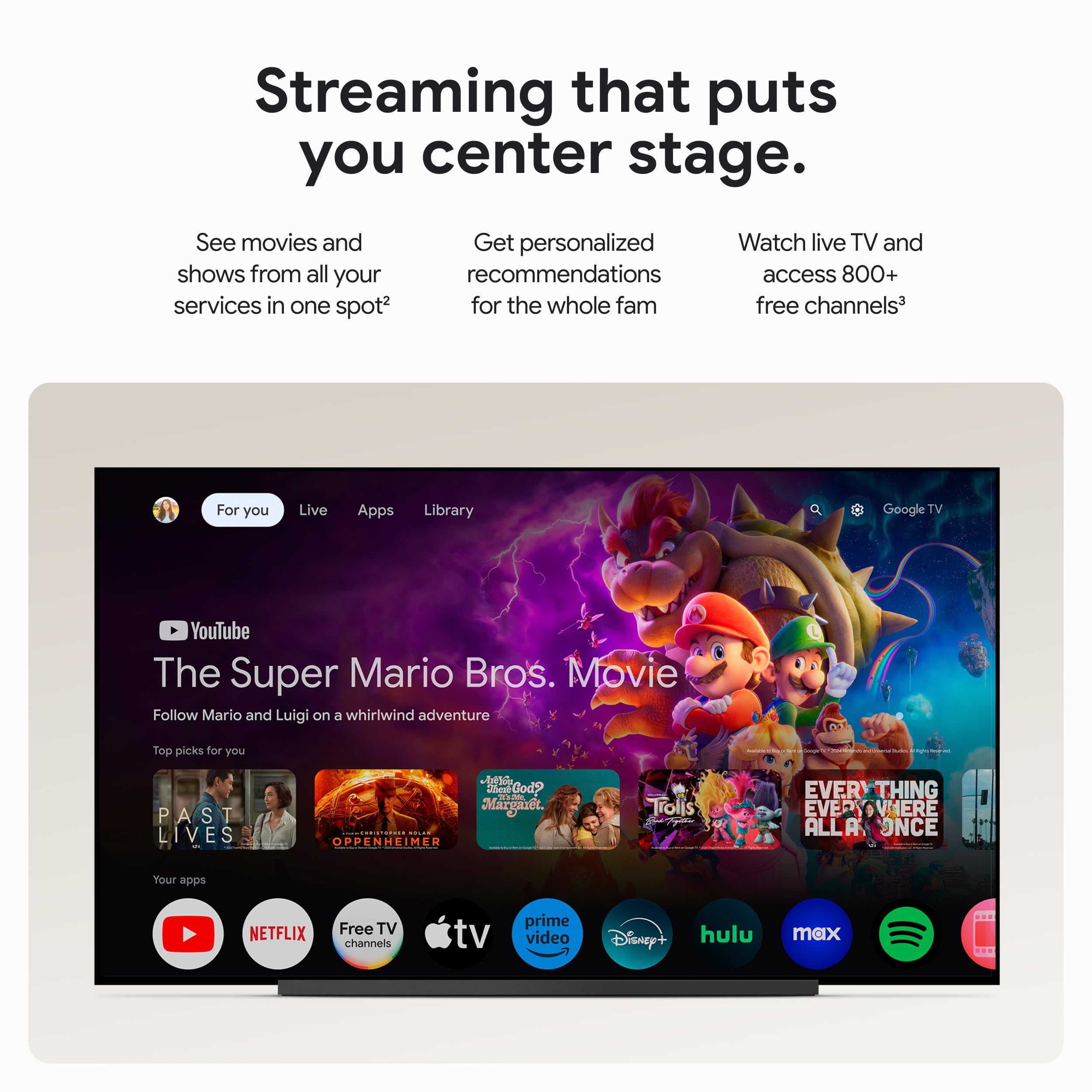 Google TV Streamer 4K - Fast Streaming Entertainment on Your TV with Voice Search Remote - Watch Movies, Shows, Live TV, and Netflix in 4K HDR - Smart Home Control - 32 GB of Storage - Porcelain