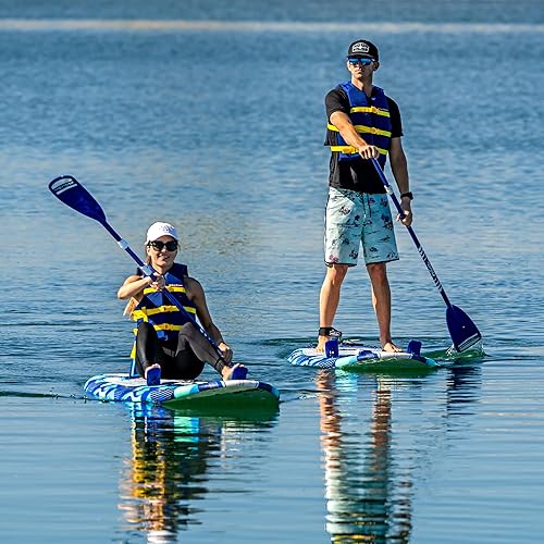 Miniatura 2 de WAVESTORM SUP Kayak híbrido de 9 pies y 6 pies, espuma de remo, SUP suave para adultos y niños de todos los niveles de kayak remo, azul