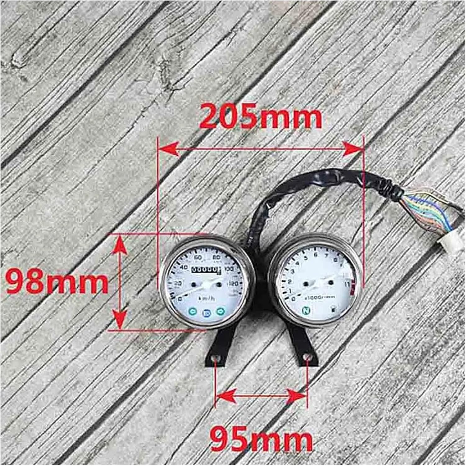 Speedometer Odometer Motorbike Motorcycle Digital Display Speedometer Motorbike Dual Mechanical Odometer Display Speedometer and Engine Instrument