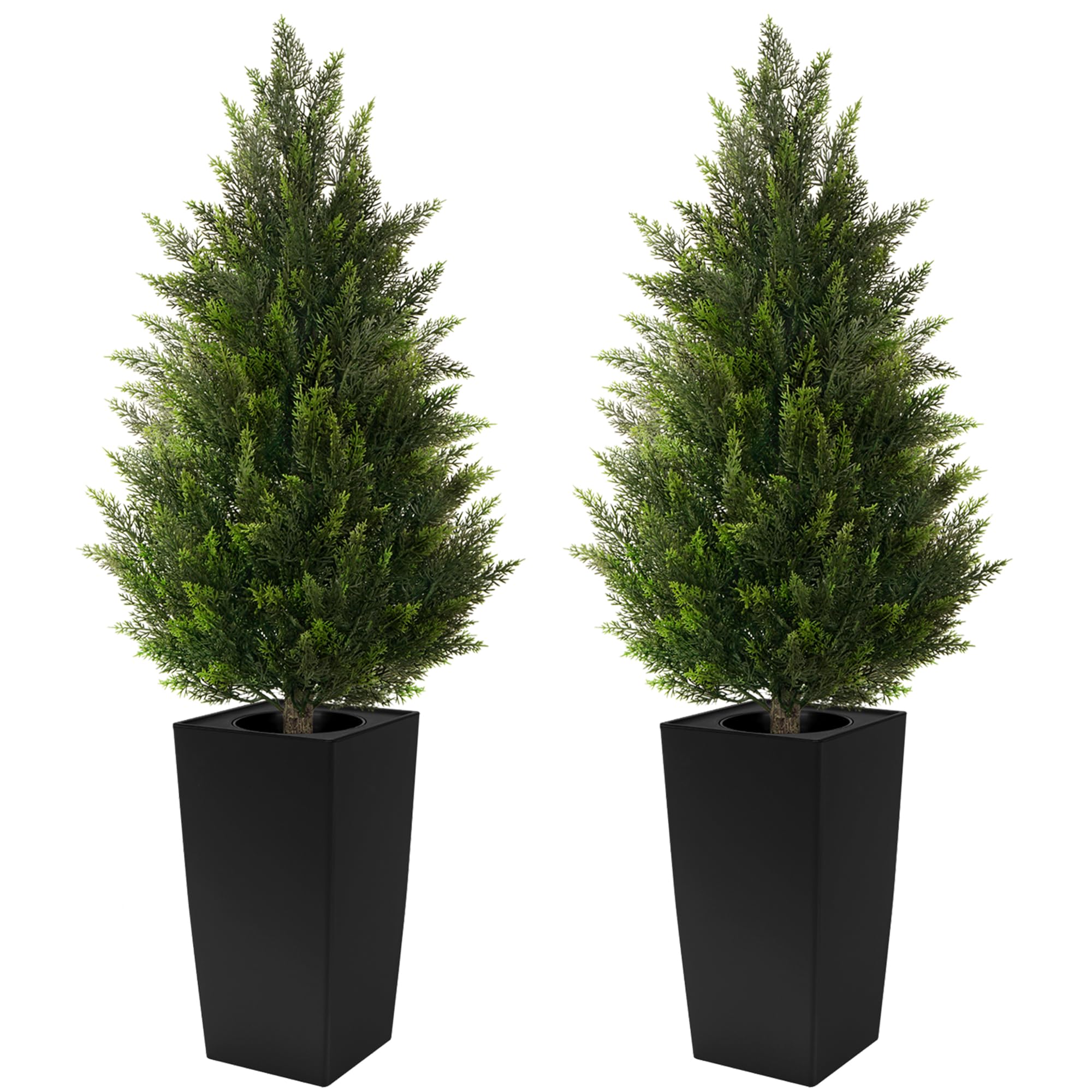 Mavis's Diary 4FT Artificial Cedar Topiary 2-Pack