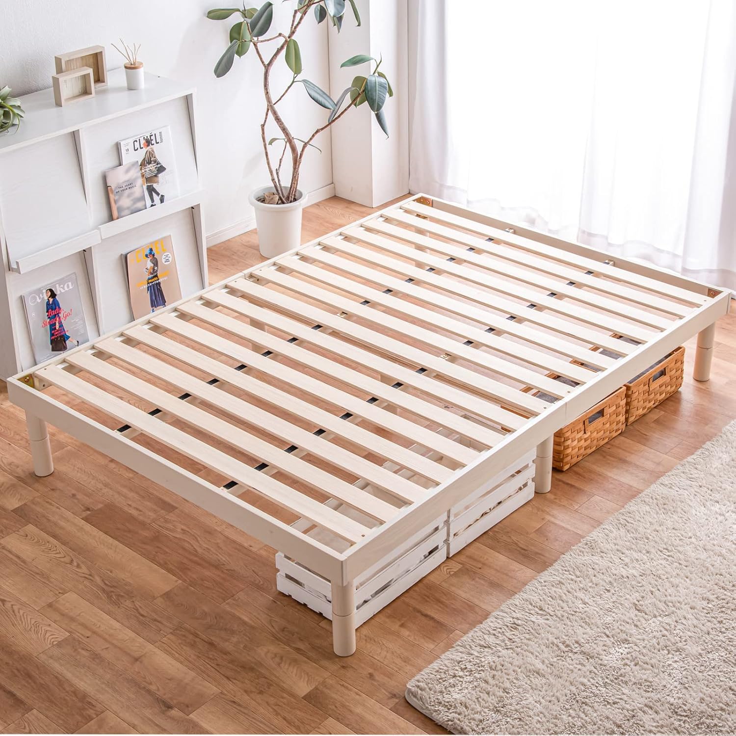 ベッド ワイドキング240(S+D) ベッドフレームのみ グレージュ 収納付き