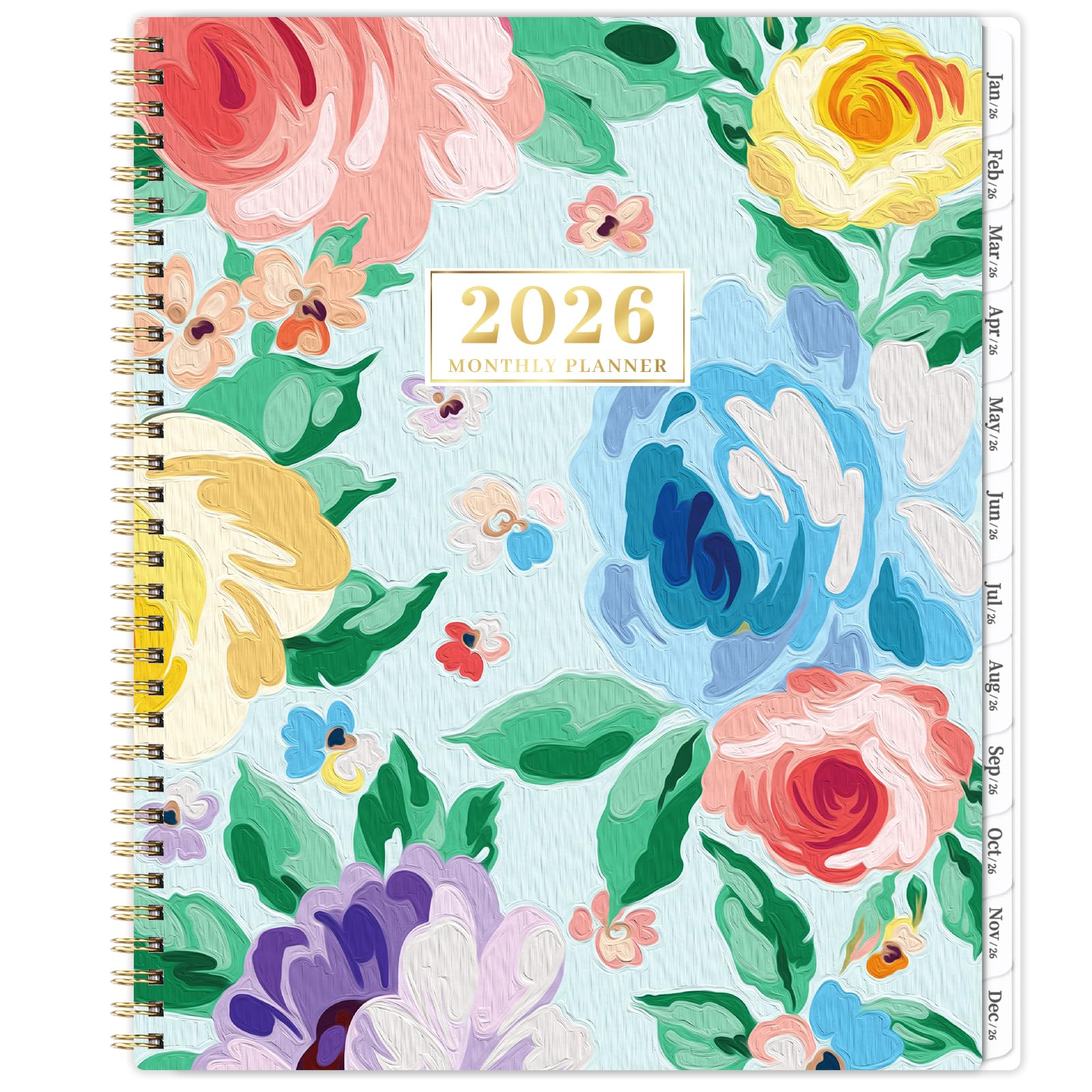 2026 Monthly Planner - 9x11 Inch Calendar With Monthly Tabs, Notes Pages & Back Pocket