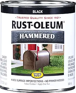 Rust-Oleum 7215502 Hammered Metal Finish, Black, 1-Quart