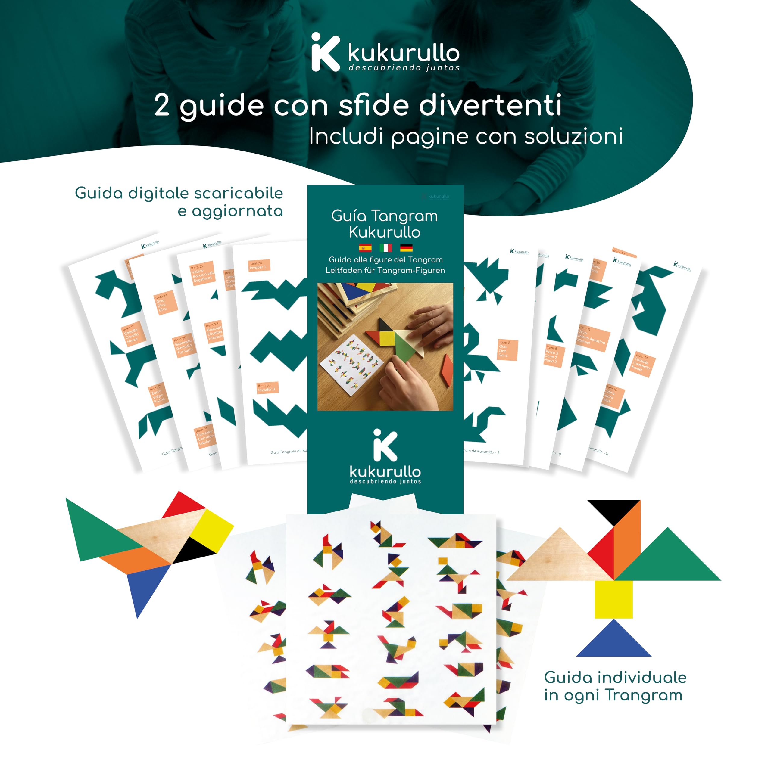 Tangram Bambini Pack 15 - Giochi Educativi | Regalini Fine Festa Compleanno | Gadget per Bambini