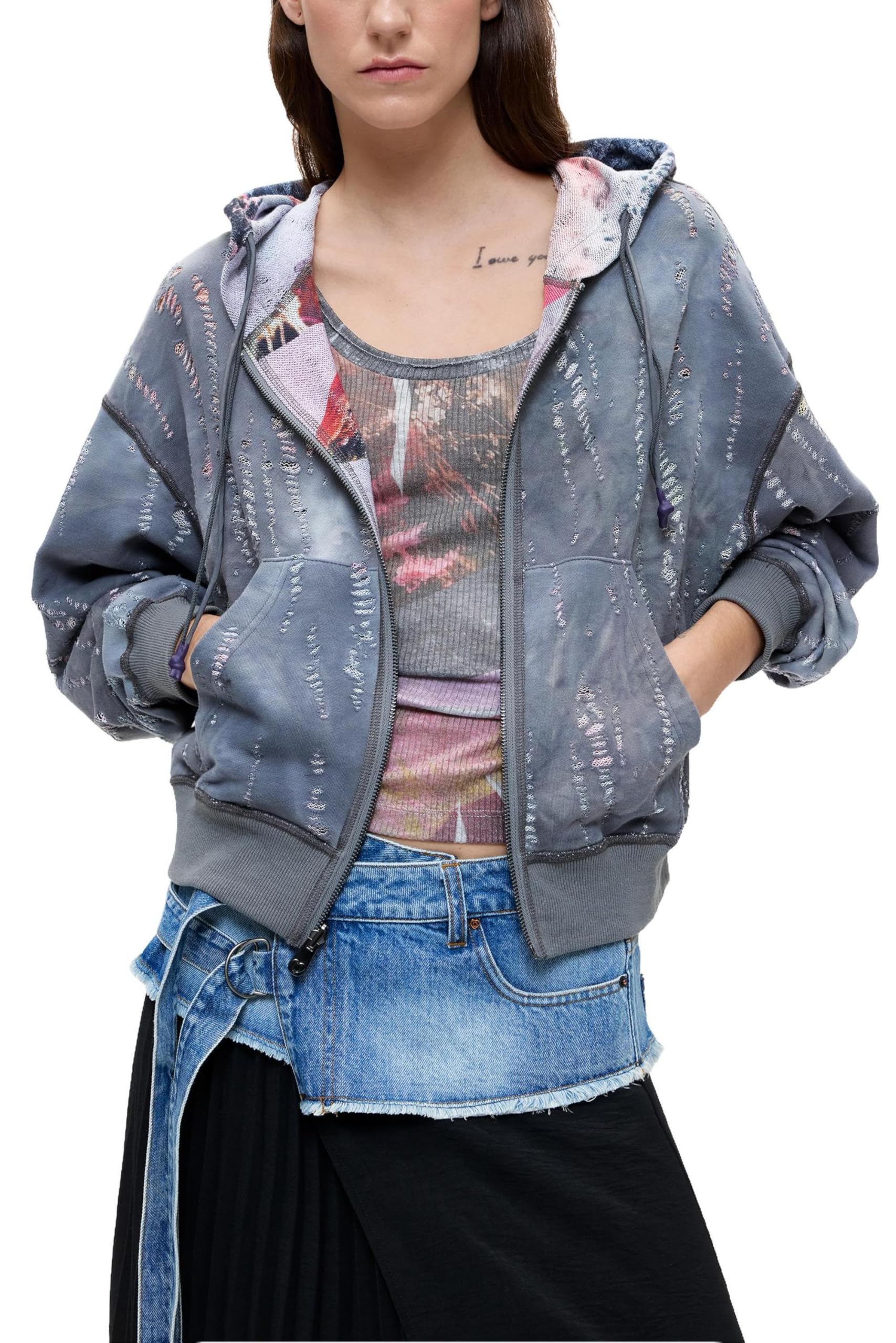 Desigual Sweat_mikaella Revers Sweatshirt Donna (Pacco da 1)