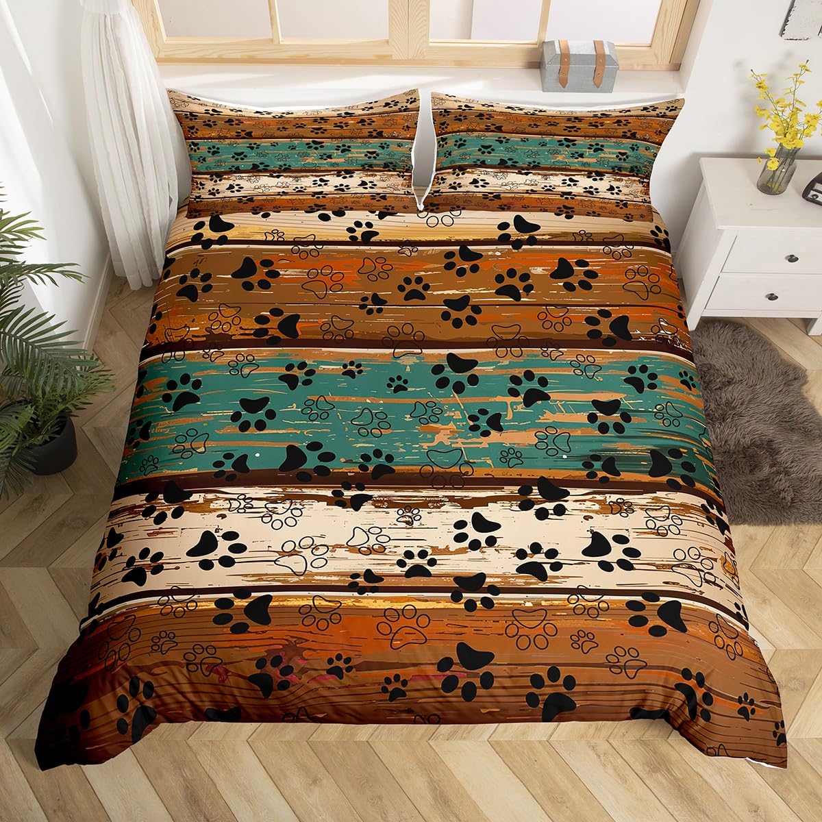 Housse de couette motif animaux pour rafraîchir la décoration d'une chambre d'ado facilement
