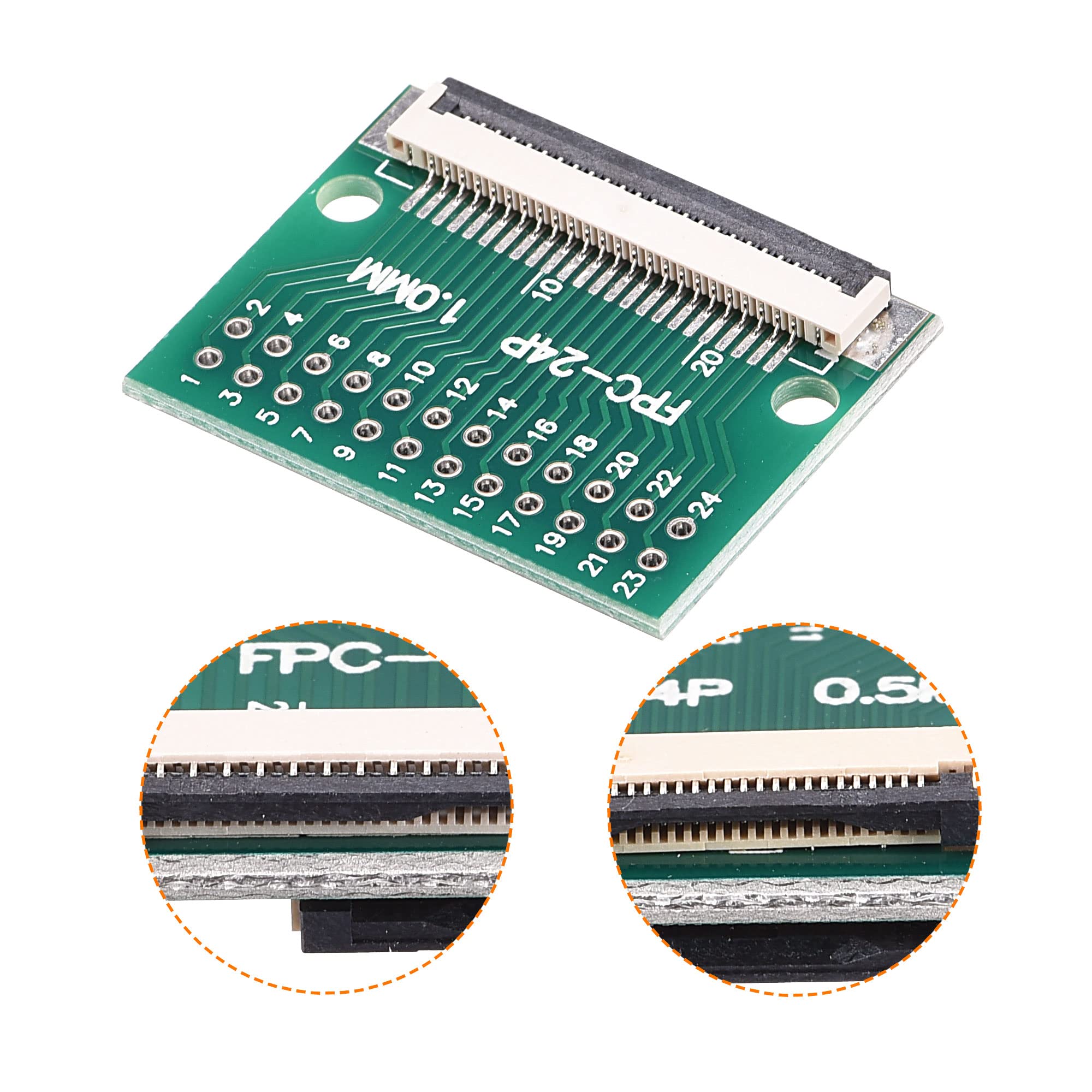 Amazon.co.jp: MECCANIXITY FFC FPC 24ピン 0.5mm 1mm ピッチ