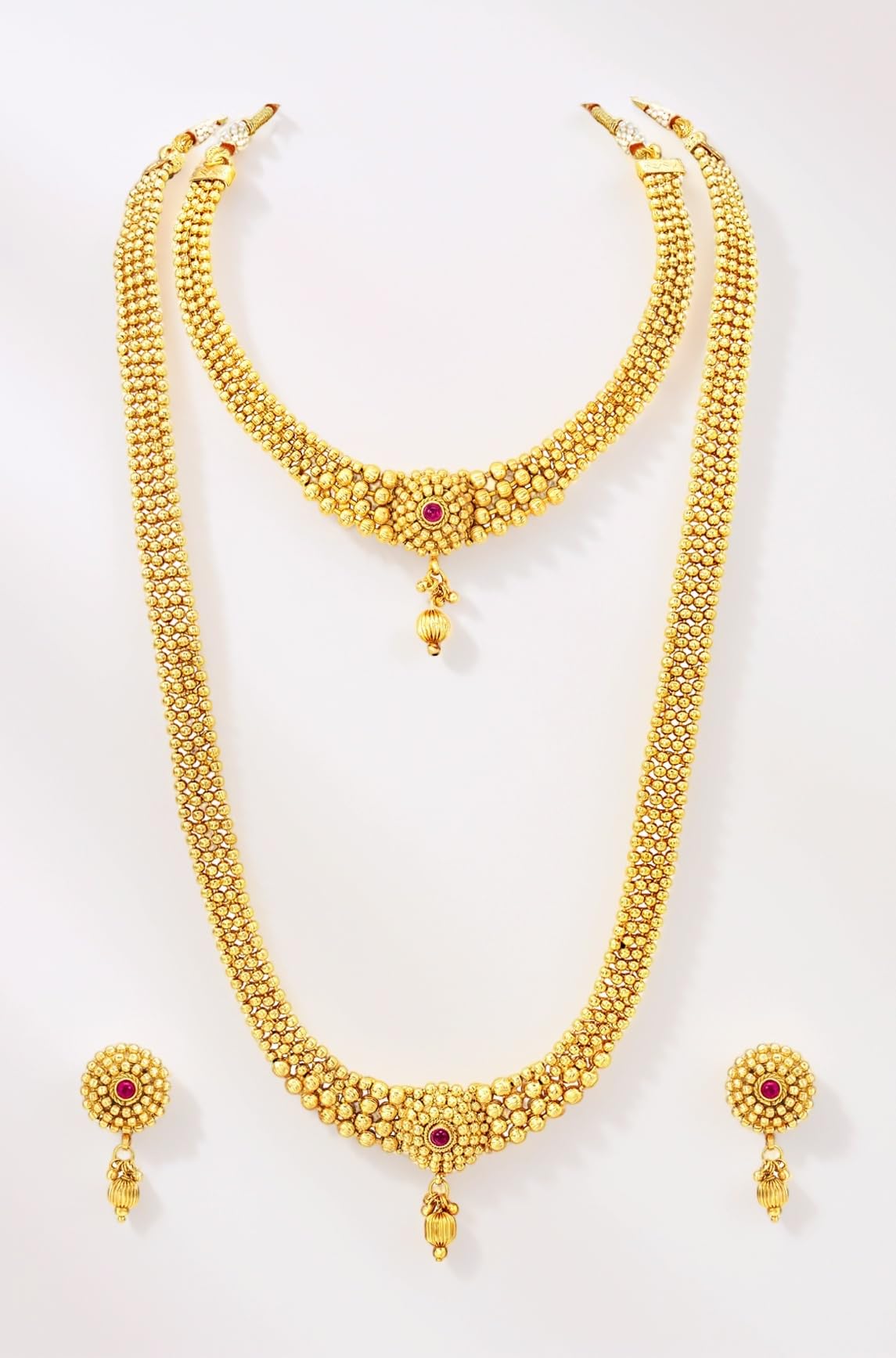 Traditional Gold Plated Maharani Haar Bridal Jewellery Set Gift for Women