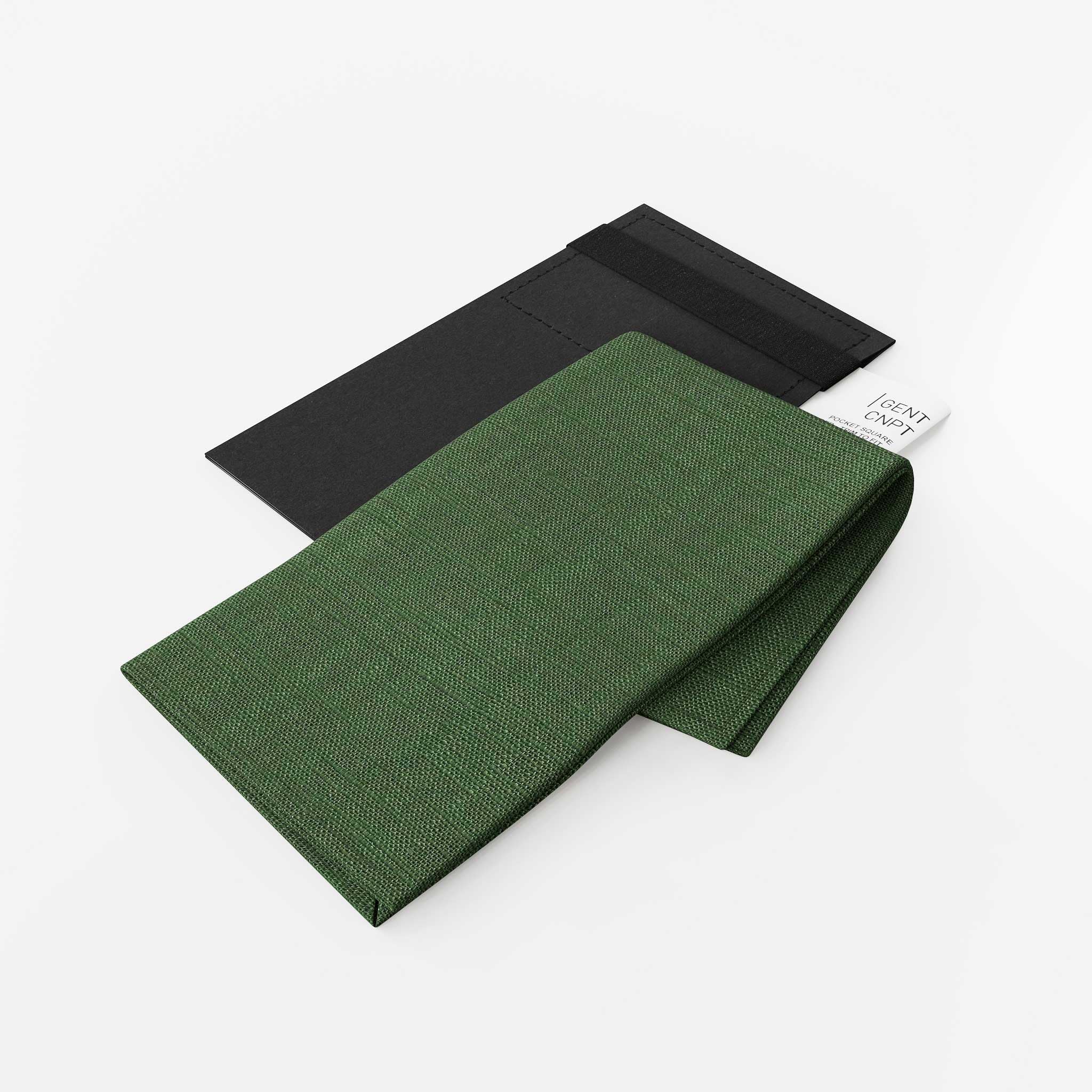 Papillon da Uomo in Lino | Verde Scuro | Papillon da Matrimonio Vegano Pre-annodato | Opzionale con Fazzoletto da Taschino & Bretelle | Large Batwing | Fatto a Mano in Germania