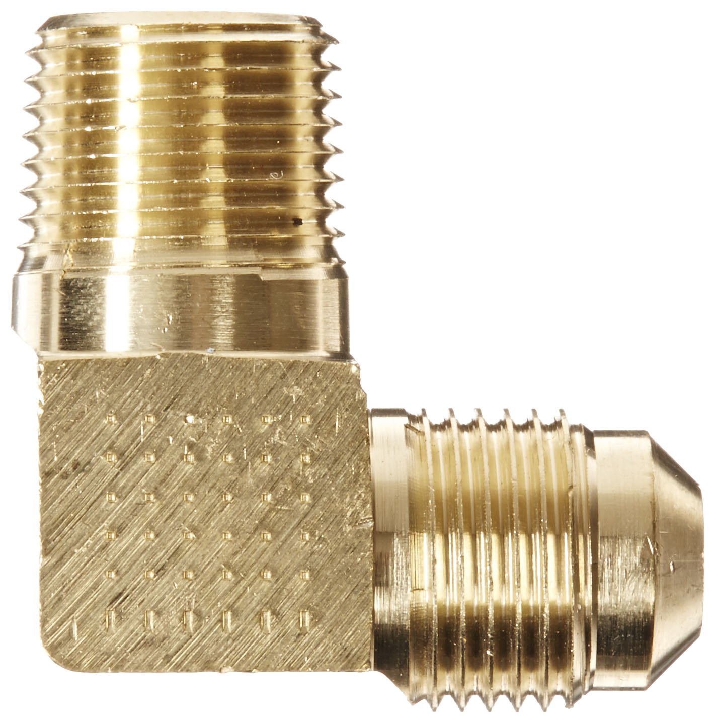 Eaton Weatherhead 49X6X6 Brass CA360 SAE 45 Degree Flare, 90 Degree Elbow, 3/8