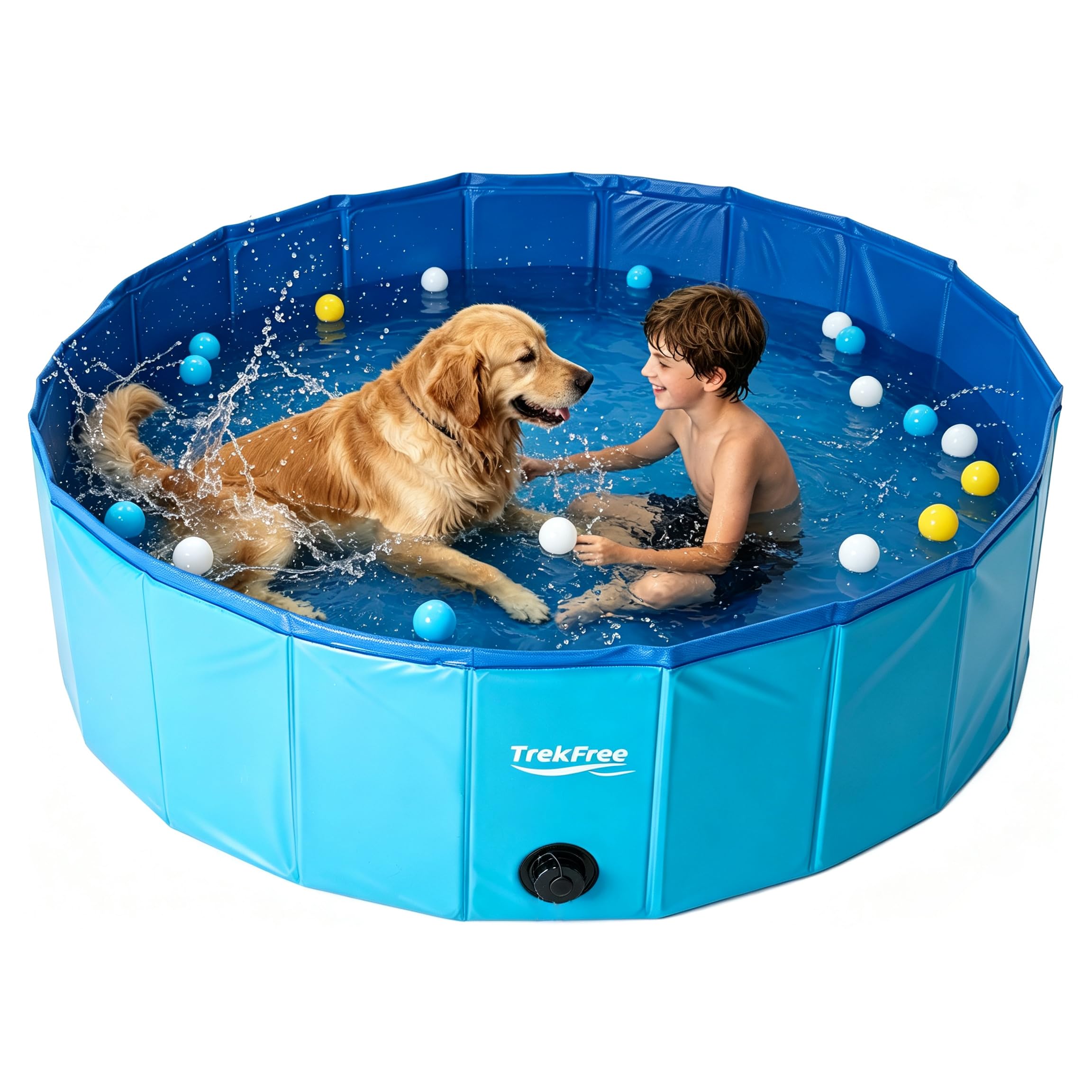 Photo 1 of TrekFree Foldable Dog Pool - 48in Portable Pet Bath Tub