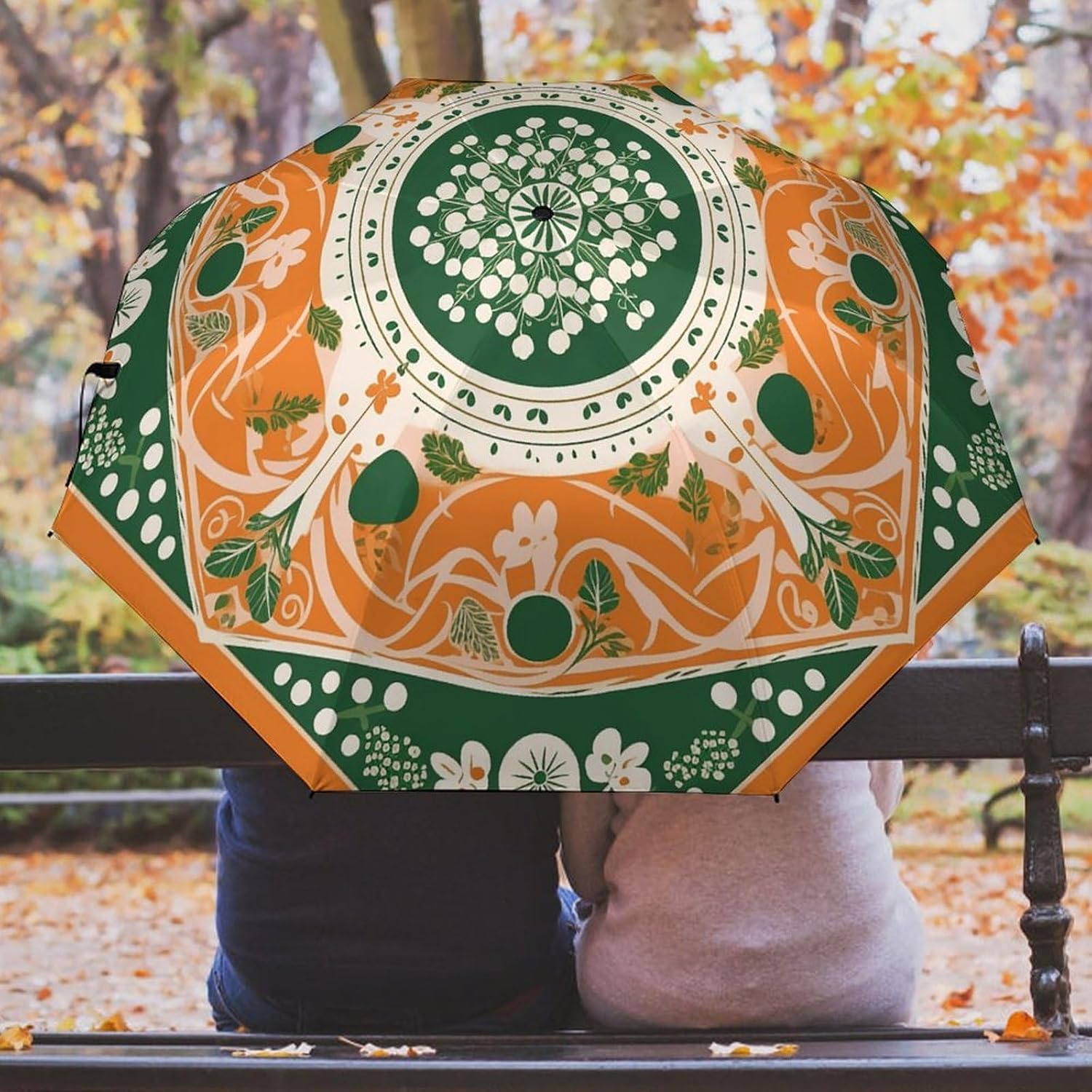 Specially Designed Patterns Umbrella Extra Large Folding, Travel Umbrella Windproof, Compact, Golf Umbrella With Unique Patterns, Fashionable And Beautiful for Men And Women.