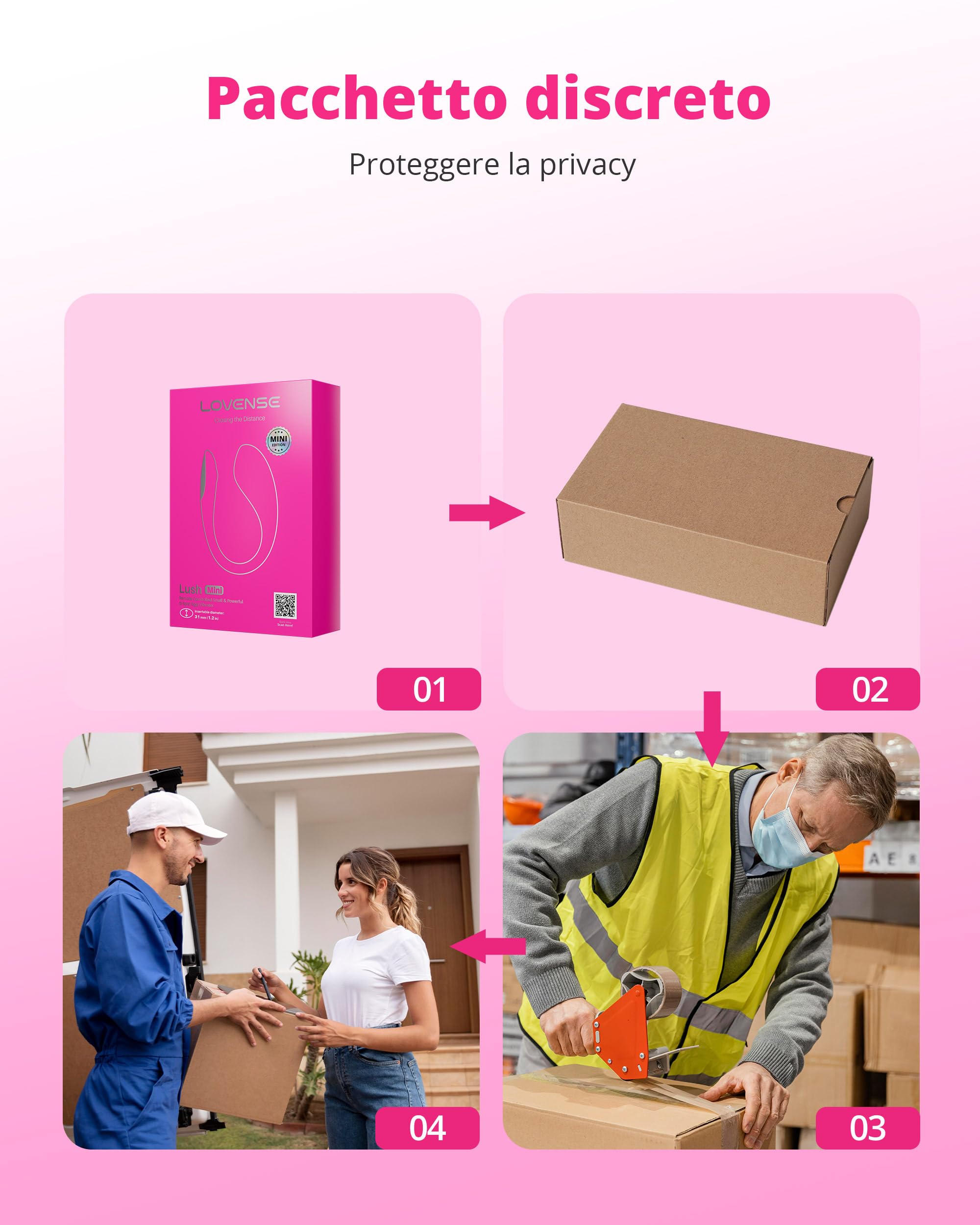 LOVENSE Lush Mini Vibratore Ovetto Discreto – Sex Toys Donna Potente da Indossare per Stimolazione del Punto G, Compatto, Silenzioso, Impermeabile e Portatile per Viaggi