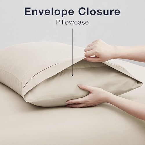 Miniatura 4 de 32629 - Juego de sábanas y fundas de almohada de 4 piezas de sábanas y fundas de almohada de 4 piezas de tamaño Queen con tecnología de