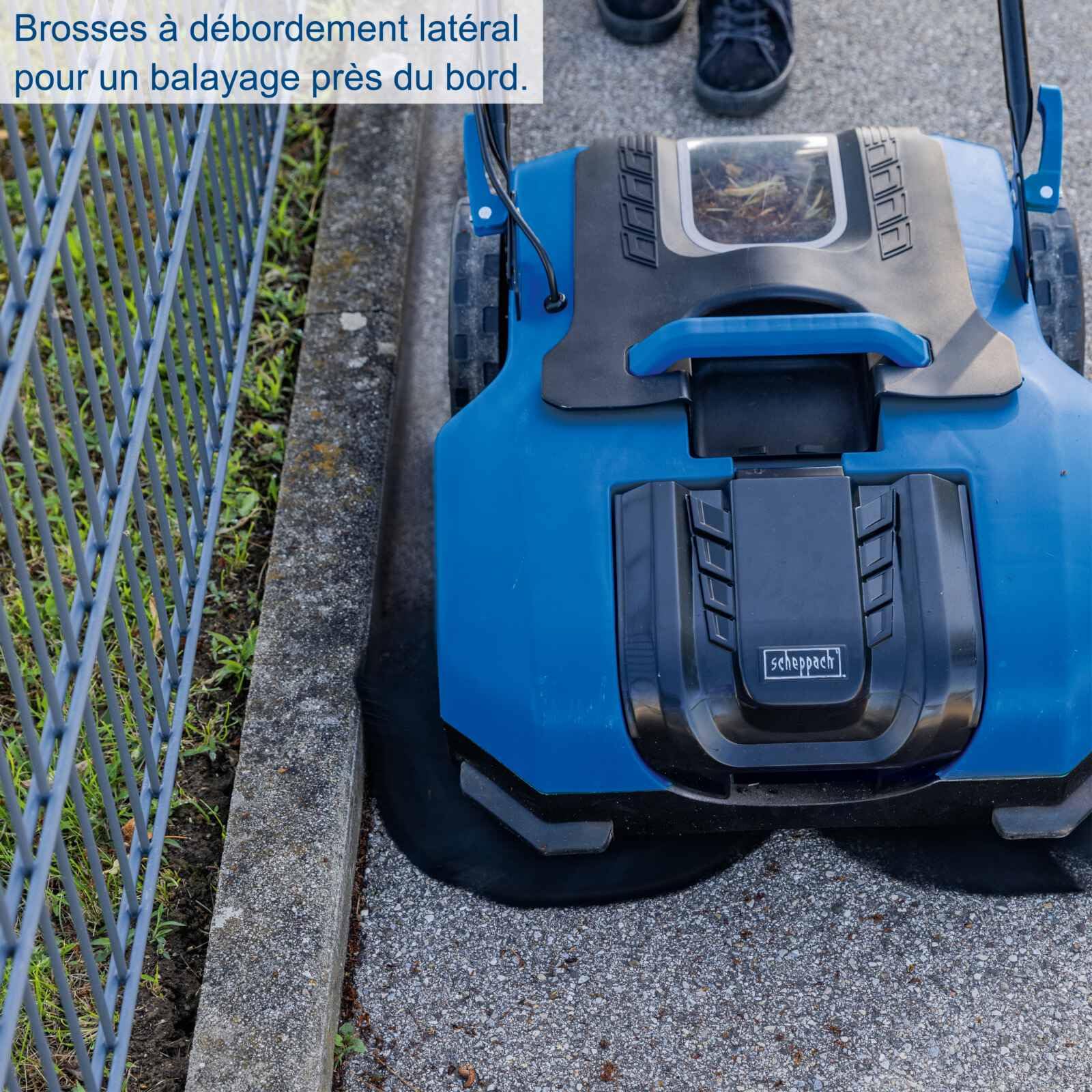 Scheppach Balayeuse sans Fil C-S610-X - série 20V IXES - Largeur de Travail 610 mm - Surface maximale 2000 m² - Vitesse de brossage 160/190/220 TR/Min - avec Batterie 2 Ah et Chargeur