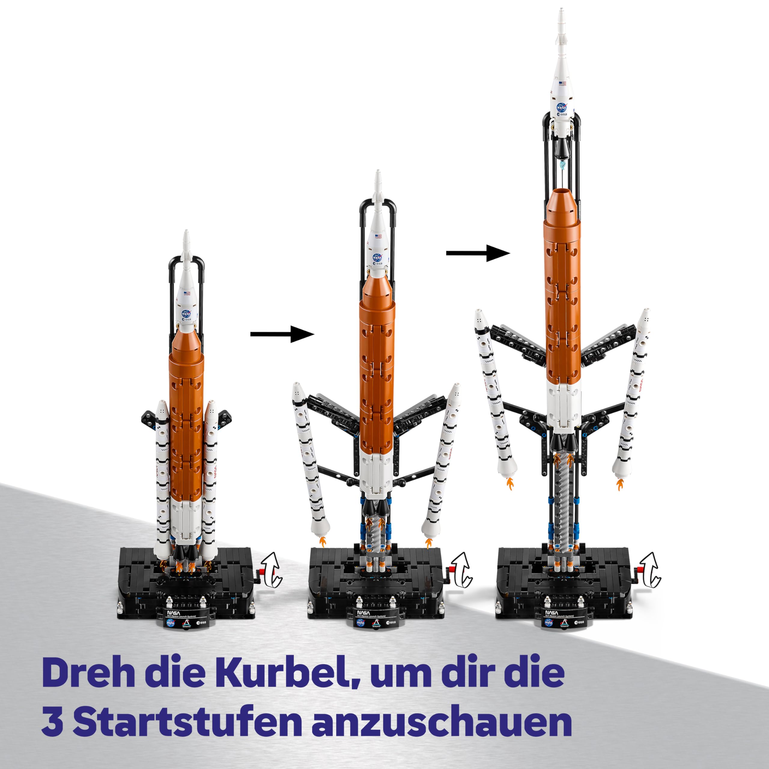 LEGO Technic NASA Artemis SLS-Schwerlastrakete - Kinder Rakete & Raumschiff Spielzeug - Baumodell & Modellbau Konstruktionsspielzeug ab 9 Jahren - Geschenk für Jungen und Mädchen - 42221