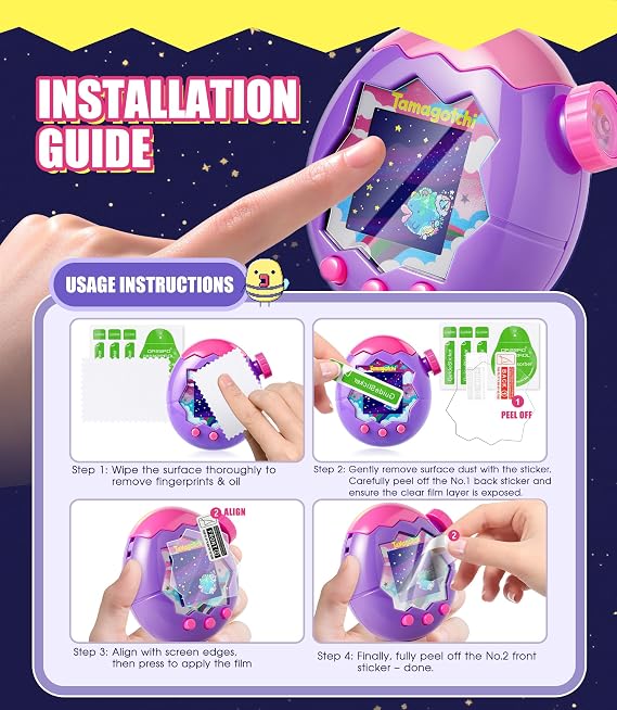 NEWZEROL 3 Pack for TPU Screen Protector Tamagotchi Paradise