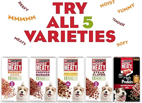 Miniatura 10 de Comida para perro húmeda Purina, sabor hamburguesa jugosa de carne con queso cheddar