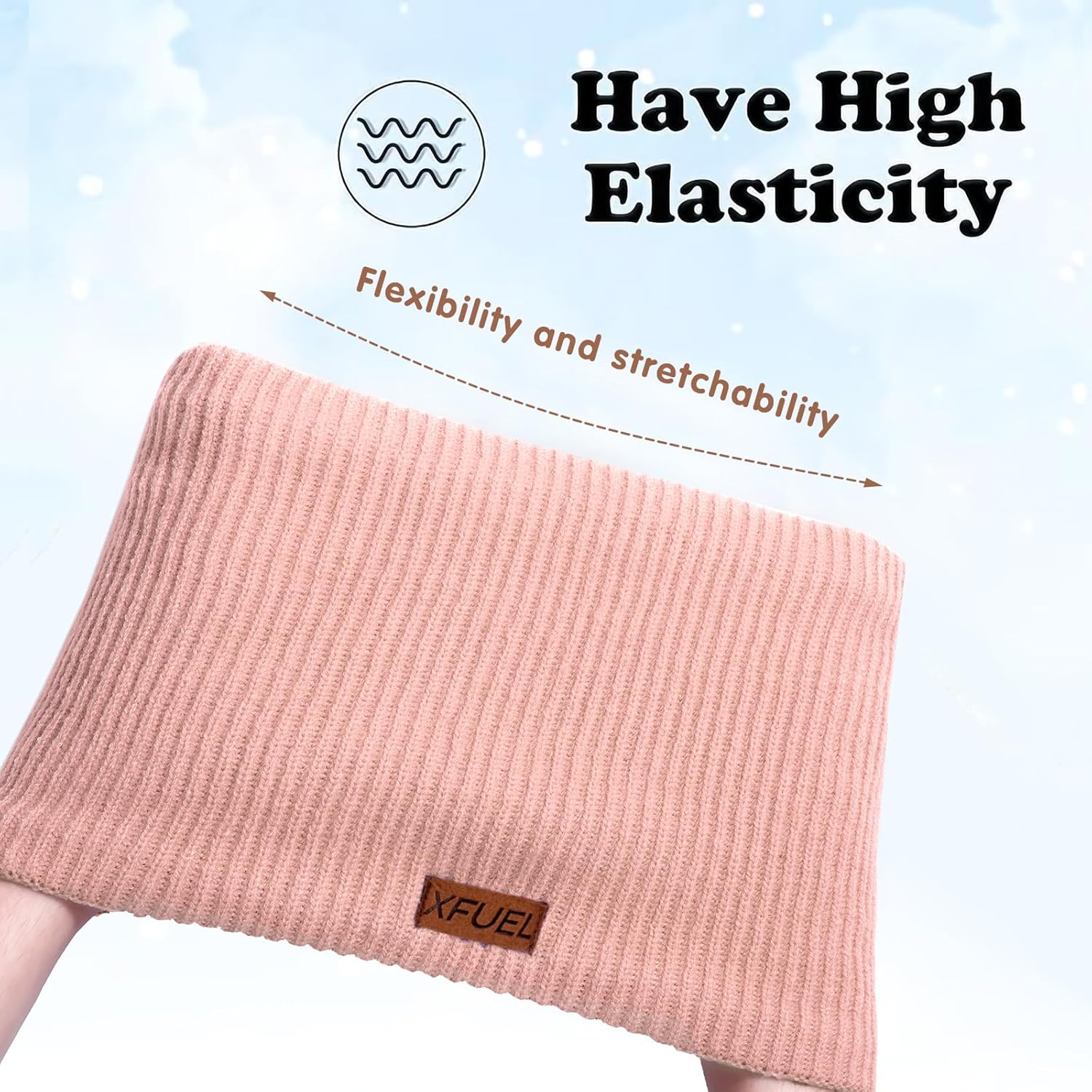 Kids Neck Warmer, Knitted Winter Neck Gaiter, Fleece Lined Infinity Scarf for Boys Girls, Ski Mask for Cold Weather - Image 6