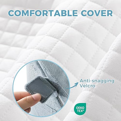 Miniatura 7 de Ganondorf Juego de almohadas de cuña ortopédicas para cama para dormir, almohada corporal triangular elevada de espuma de alta calidad ajustable