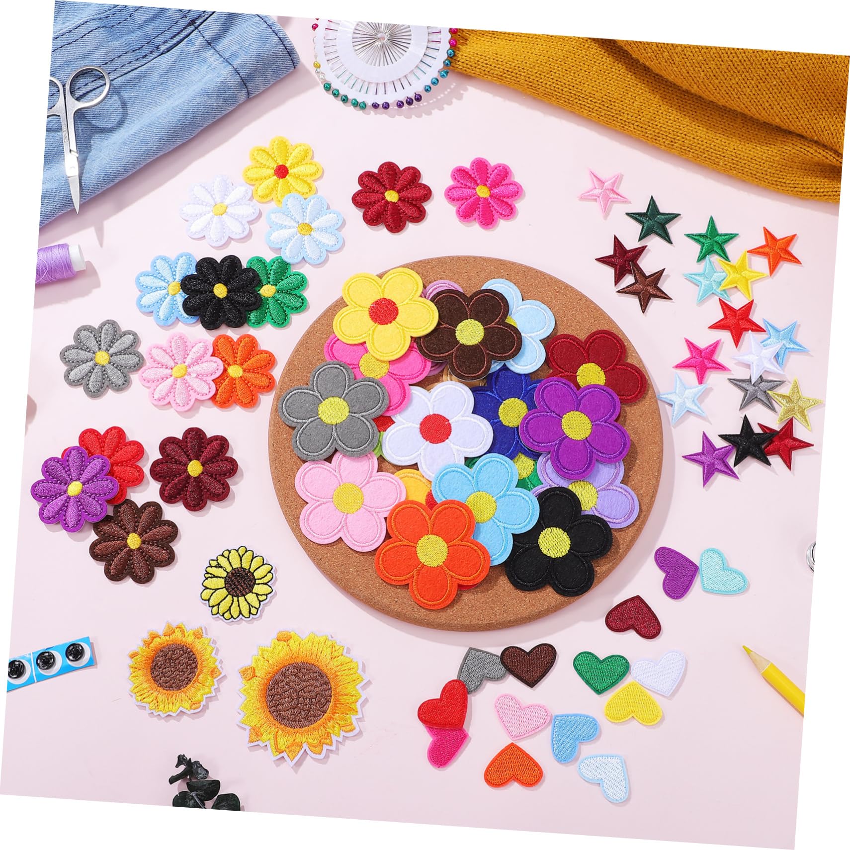 TEHAUX 284pezzi Patch Termoadesive Per Abbigliamento Toppe Ricamate Design Riparazioni e Decorazioni Jeans Magliette e