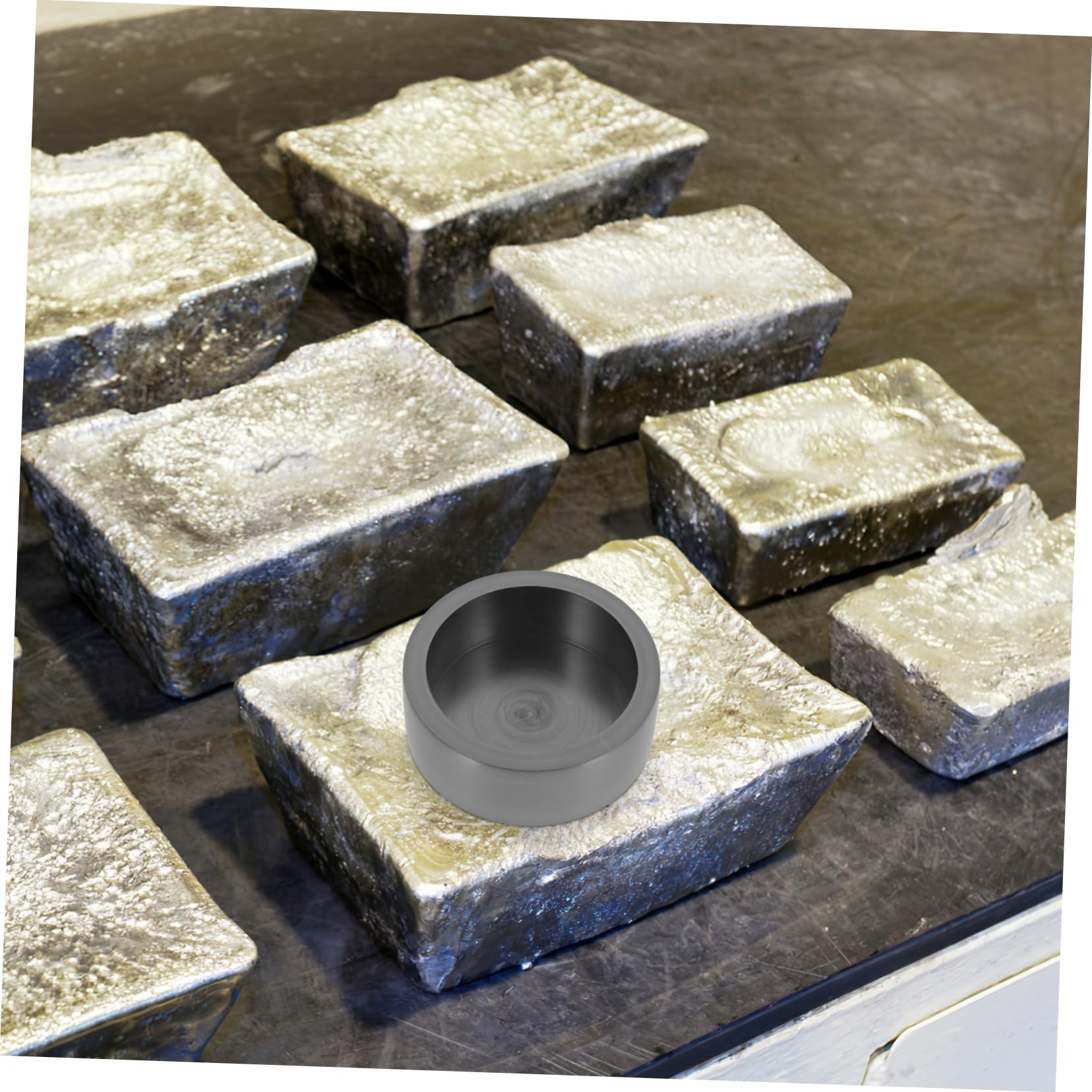 2stücke Graphit-gussform Für Metall Rundes Ingotschmelzen Induktionsgeeignet Präzise Für Hohe Verschleißfestigkeit Und Glatte Oberfläche