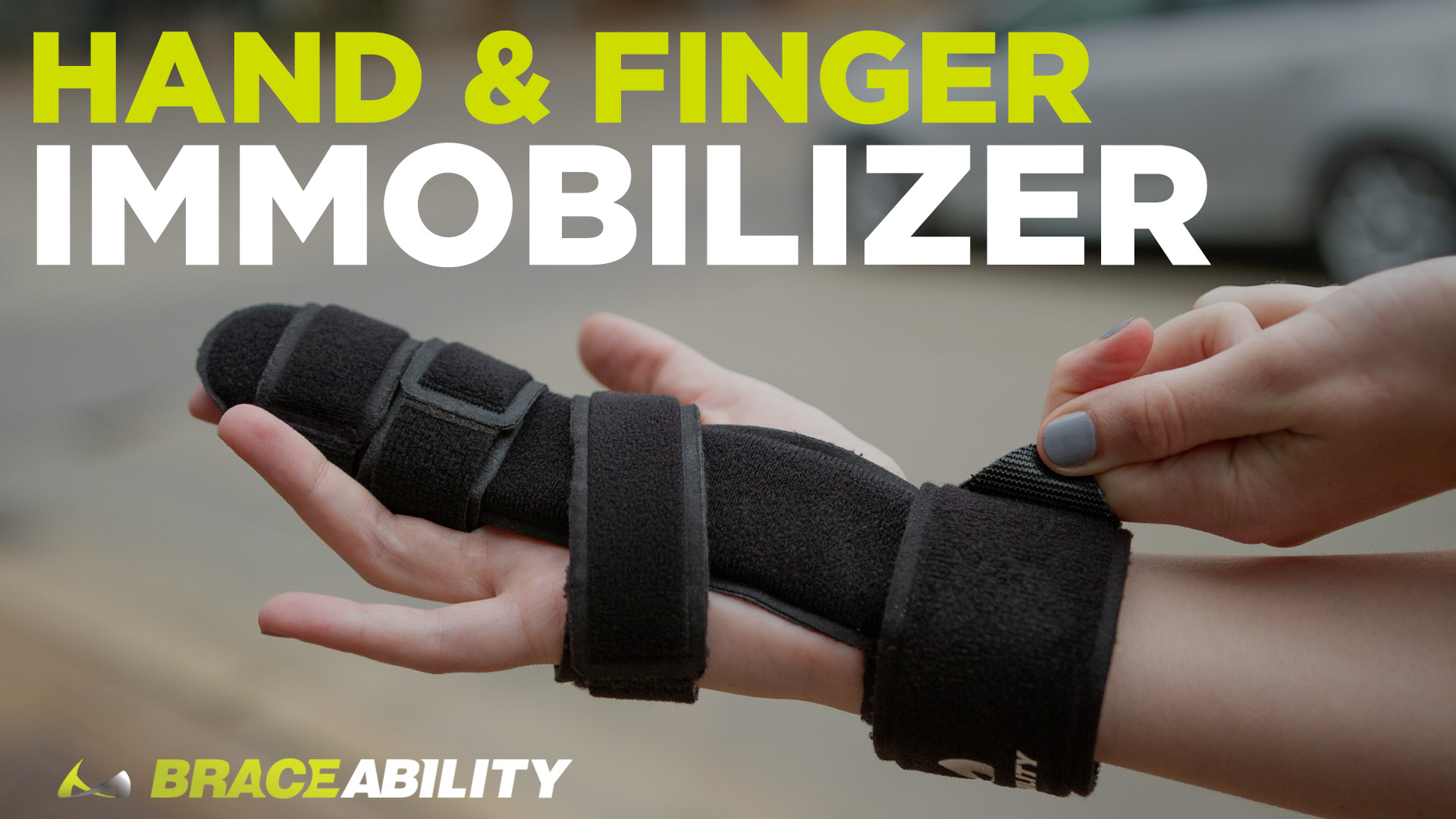 Image of BraceAbility Two Finger Immobilizer - Hand and Buddy Splint Cast for Broken Joints, Mallet or Trigger Finger Extension, Sprains and Contractures to Straighten Middle, Index and Pinky Knuckles (M)