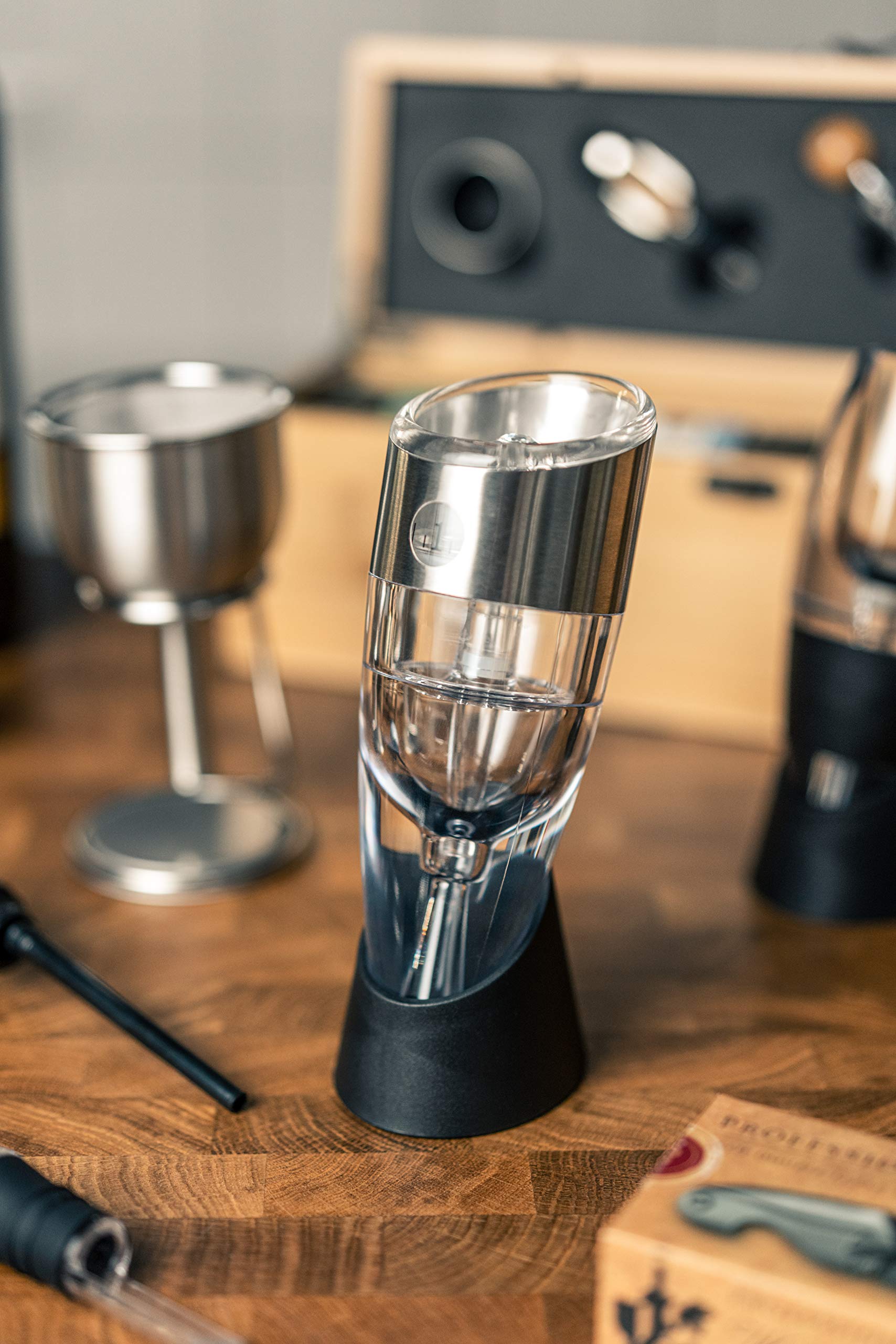 Grunwerg AER3/BB Aérateur réglable de vin en une boîte de luxe en bambou – 6 paramètres