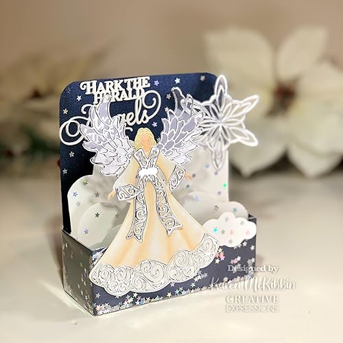 Miniatura 7 de Creative Expressions Sue Wilson Craft Dies-Festive Collection-Christmas Angel 2023, 3.4 x 3.8 pulgadas, metal