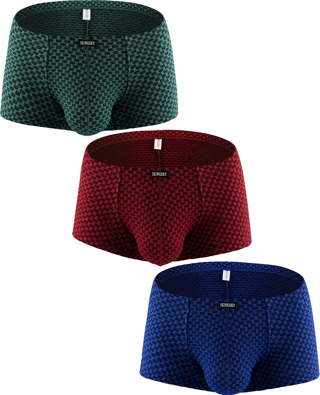 iKingsky Men's Bulge Boxer Briefs Stretch Shorts Underwear Sexy Sporty Trunk Under Panties for Men