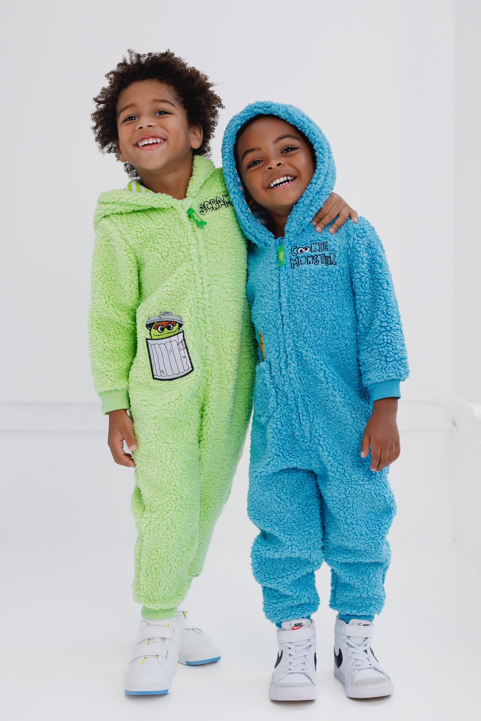 Sesame Street Cozy Sherpa Cosplay-Kostüm mit Reißverschluss, für Neugeborene bis Kleinkinder, Größen (Neugeborene - 4T)