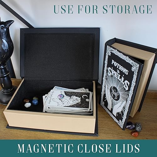 Miniatura 5 de Libros mágicos de Halloween de anidación (juego de 2) libros ocultos estilo muñeca rusa, libros falsos con temas navideños espeluznantes