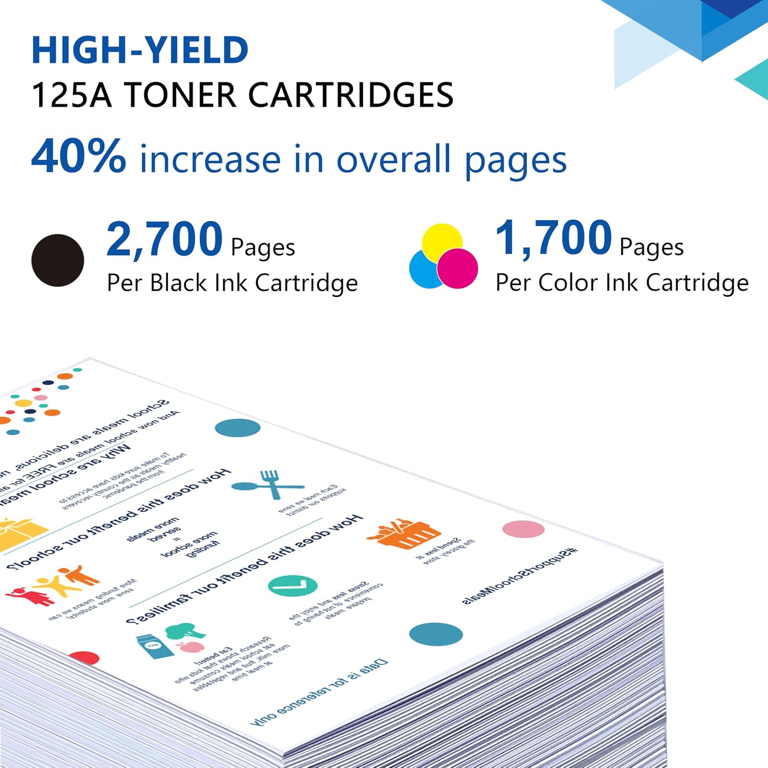 125A Toner Cartridge Set: CB540A CB541A CB542A CB543A Replacement for HP 125A High Yield Toner Cartridge for Color MFP CM1312 CM1312nfi Pro CP1215 CP1518ni CP1515n Series Printer Ink (4-Pack, B/C/Y/M)