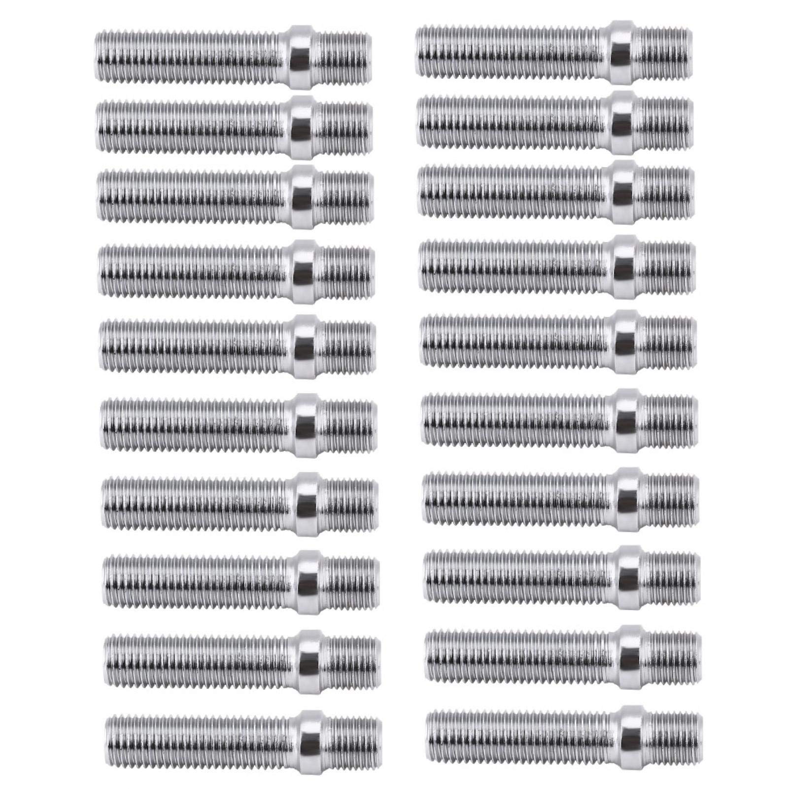 Ymiko 20PCS 12x1.5 Wheels Stud 50mm Extended Wheels Stud Conversion 12x1.5 a 12x1.5 Studs Screw Adapter Fit 1998-2008