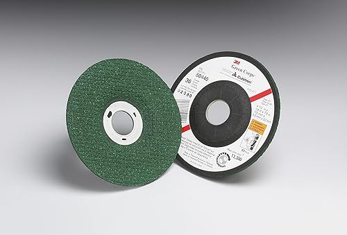 3M Green Corps Abrasive Flexible Grinding Wheel Type 27 Ceramic Aluminum Oxide 4-12 Diameter x 18 Thickness 78 Arbor Grit 36 Case of 40