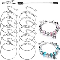 Vista 8 de 20 piezas de pulseras de cadena de serpiente con dije de 7.87 pulgadas, pulseras de cadena de serpiente ajustables con ayudante de pulsera, cierre