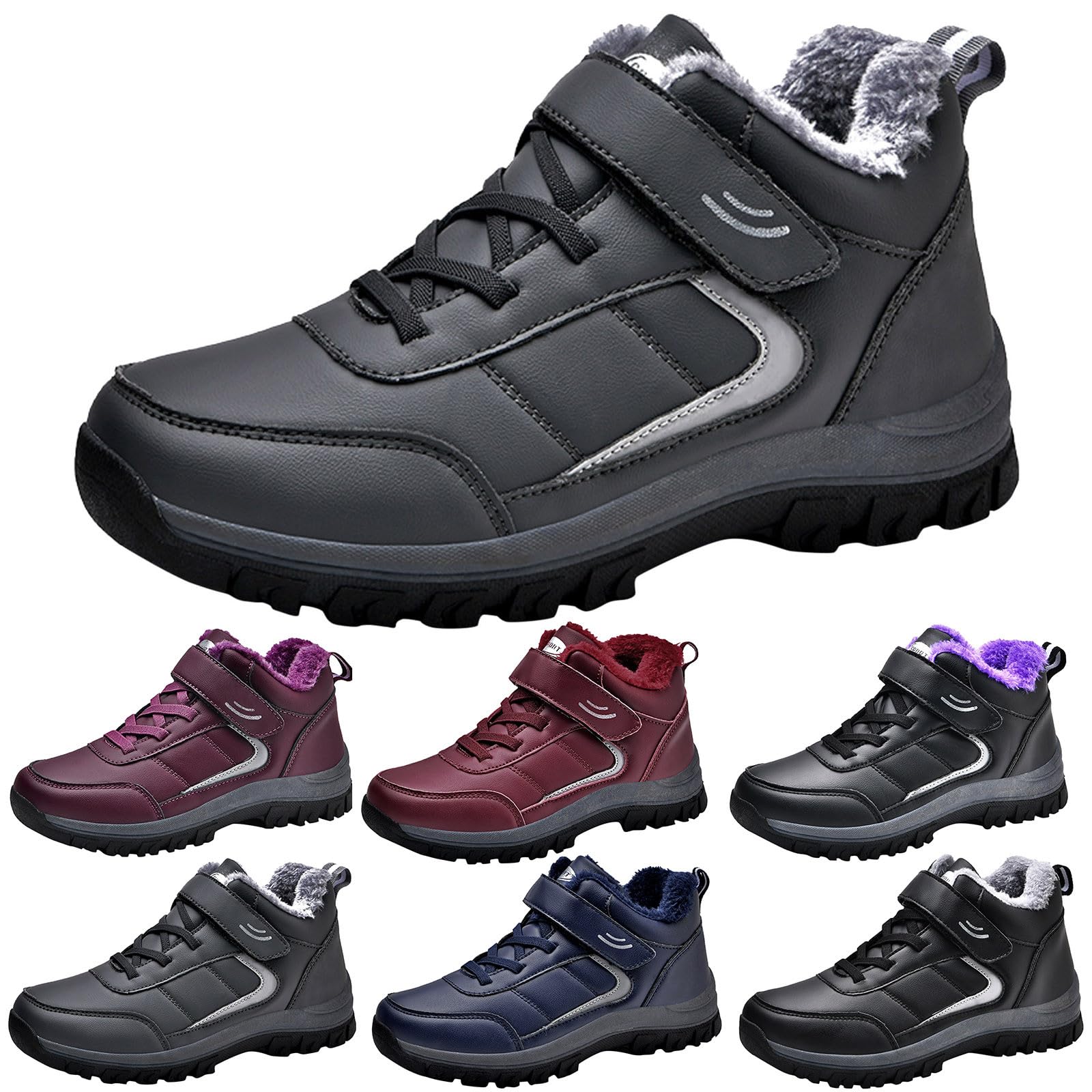 Generisch Stivali da Neve Donna Stivali Invernali Moda Minimalista Stile Coppia ispessito Caldo Confortevole Scarpe Casual All'aperto Ragazza 29