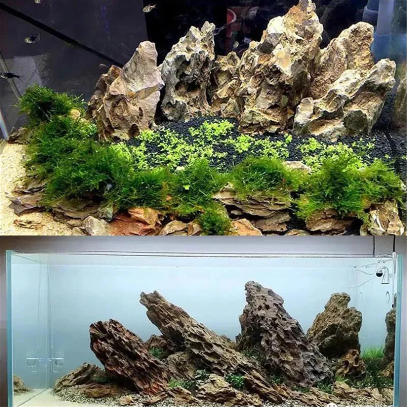 Faux Rocher 250g 500g 1000g Aquarium Decor Stone Rockery Landscaping Fish Tank Microporous Good for Plants Growth(About 1000g)