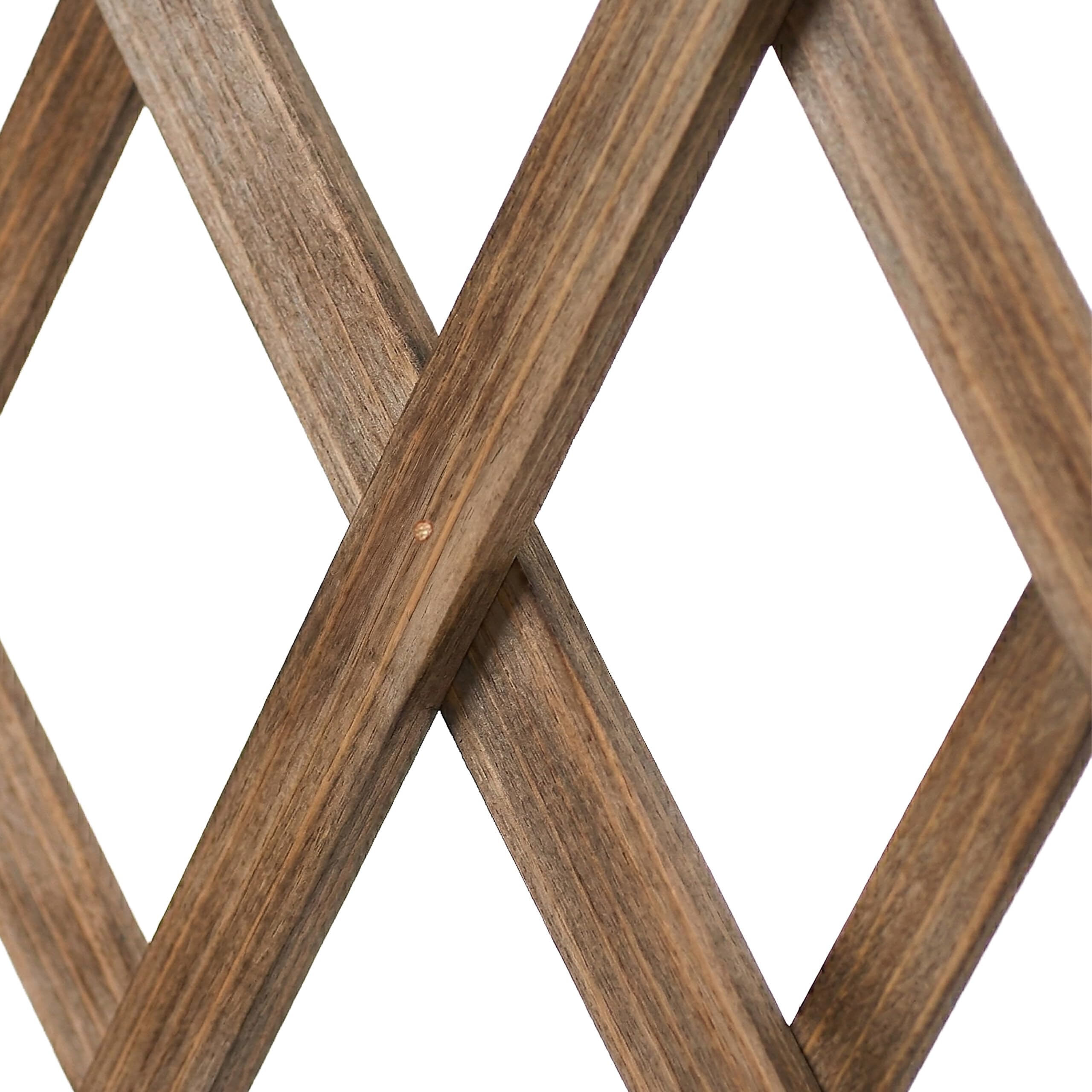Treillis Extensible Relaxdays, Lot de 3, 310x90 cm, Bois, Fixation Murale, pour Plantes grimpantes, Finition brûlée