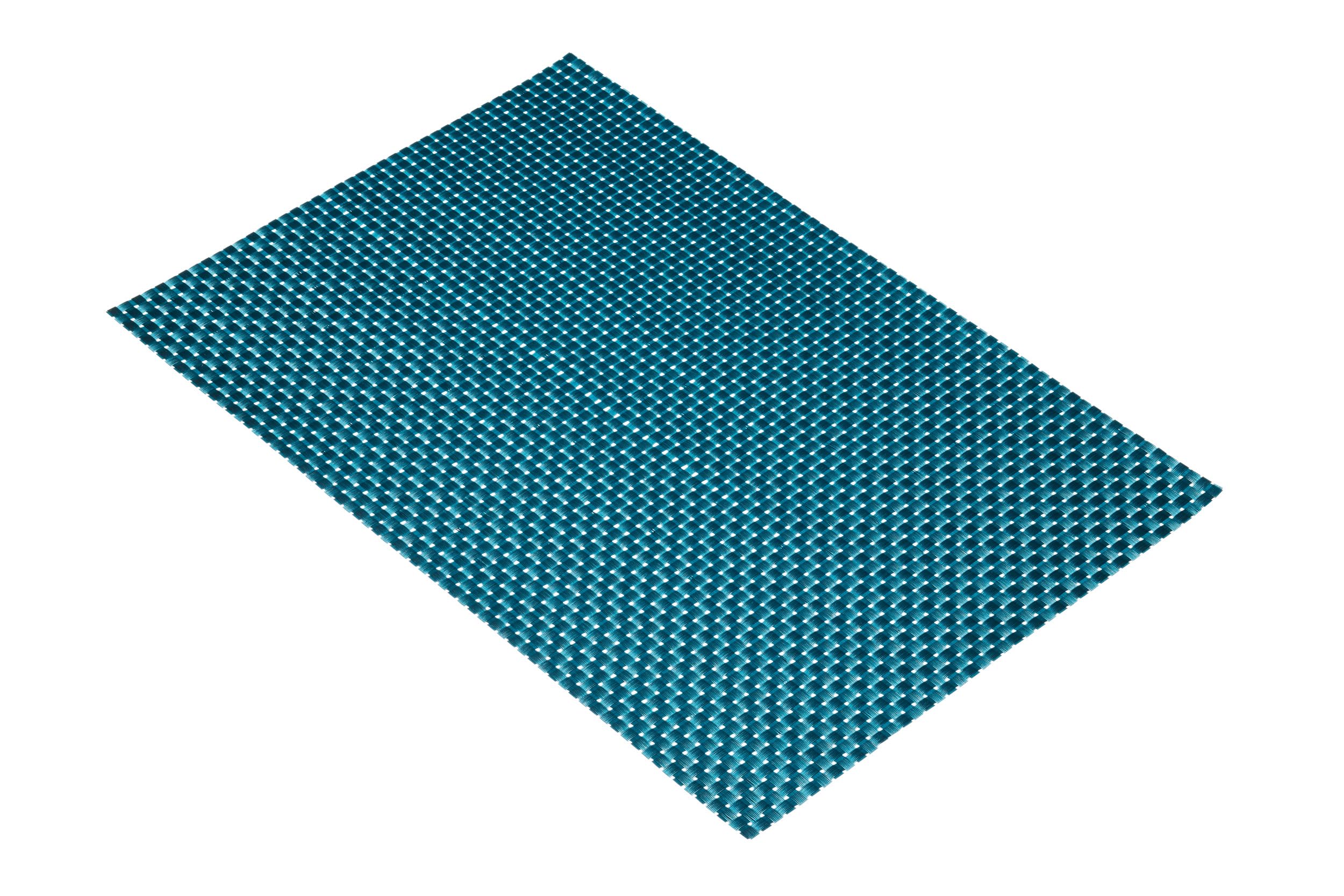 KitchenCraft Woven Vinyl Placemat, 45 x 3 cm (17.5" x 12") – Turquoise Weave