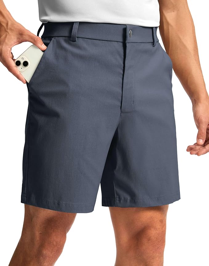 G Gradual Men's Golf Dress Shorts 5"/ 7"/ 9" Stretch Casual Work Flat Front Shorts for Men with 3 Pockets Quick Dry