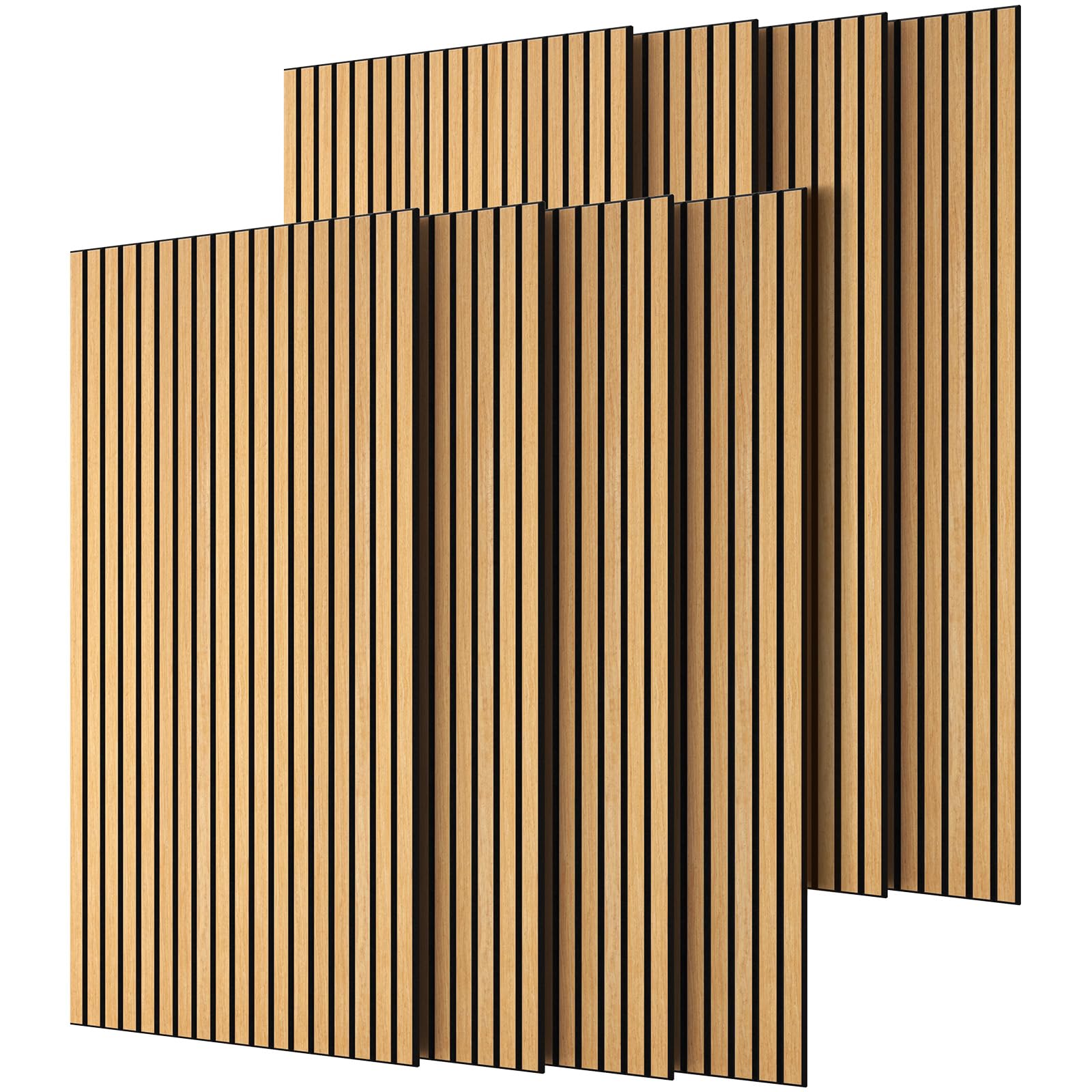 TONOR 8 Pack Large Acoustic Panels,47.2'' x 23.6'' x 0.35'' Acoustical Wall Panel, Self-Adhesive Sound Proof Panels, Decorative Soundproof Wall Panels for Echo Absorption for Home Studio Office, Oak
