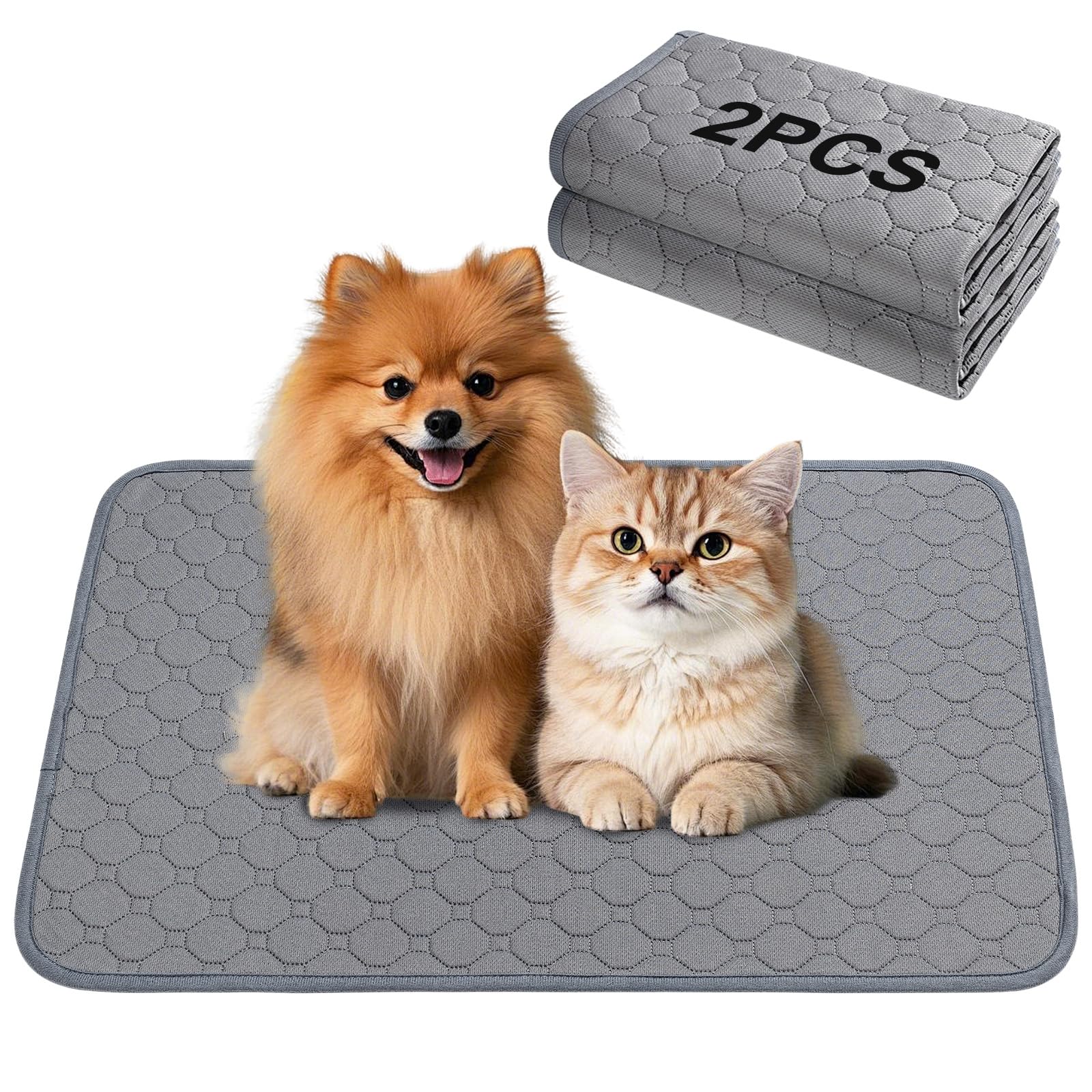 Reusable Dog Training Pads, 2 Pack Washable Puppy Pads