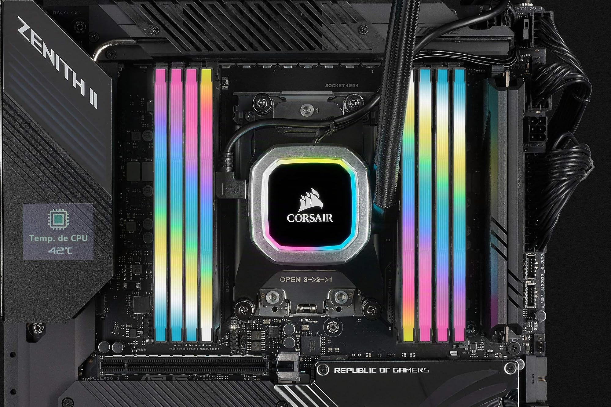 Corsair Vengeance RGB Pro SL 64GB (2x32GB) DDR4 3200MHz C16 Memoria de Sobremesa (10 Leds RGB ultrabrillantes, Compatible con Intel XMP 2.0, Intel Z390, AMD Serie 300/400, AMD X570) Negro