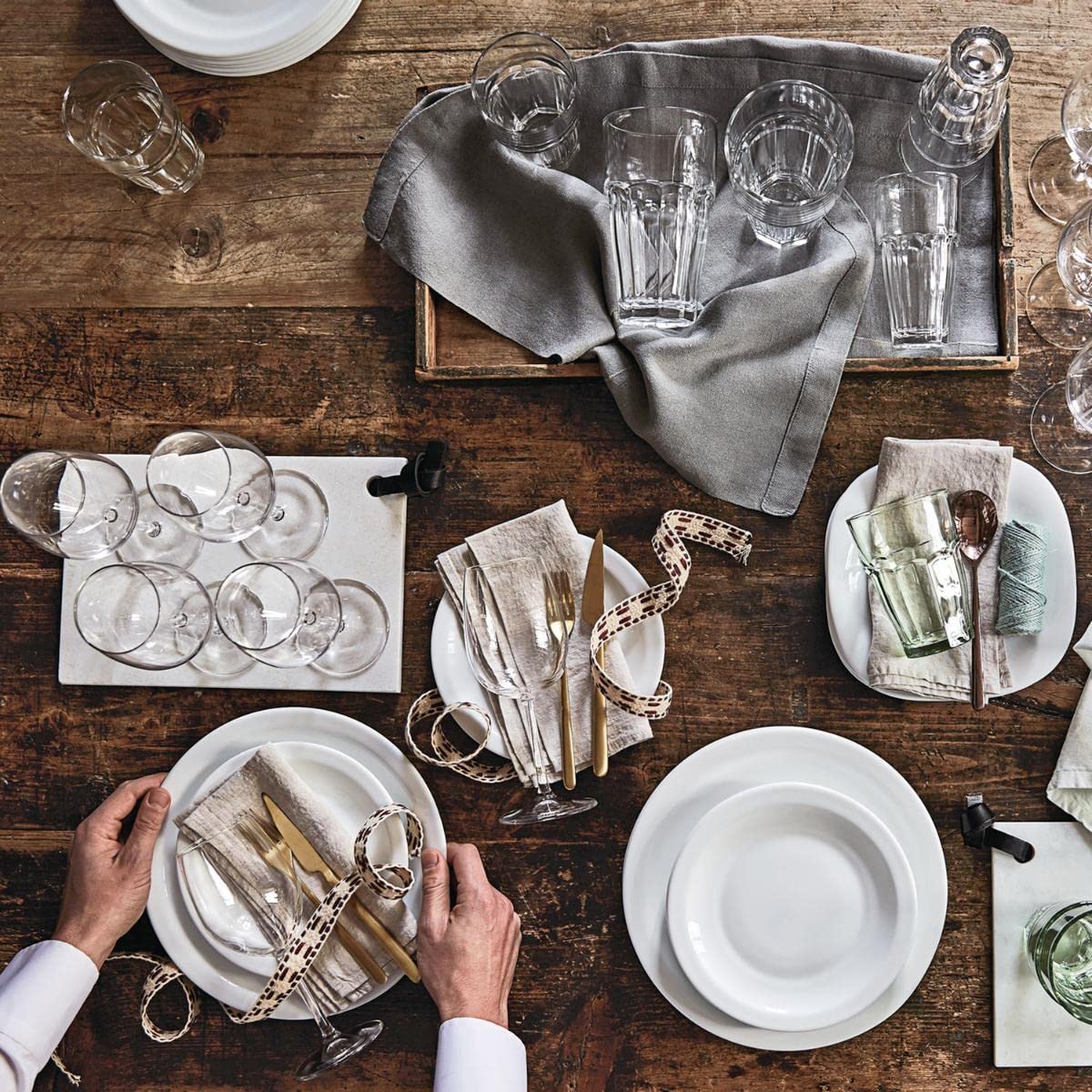 Piatto Parma Bormioli - Vetro Opale 23x23 Cm, Bianco, Lavastoviglie E Microonde - Foto 2